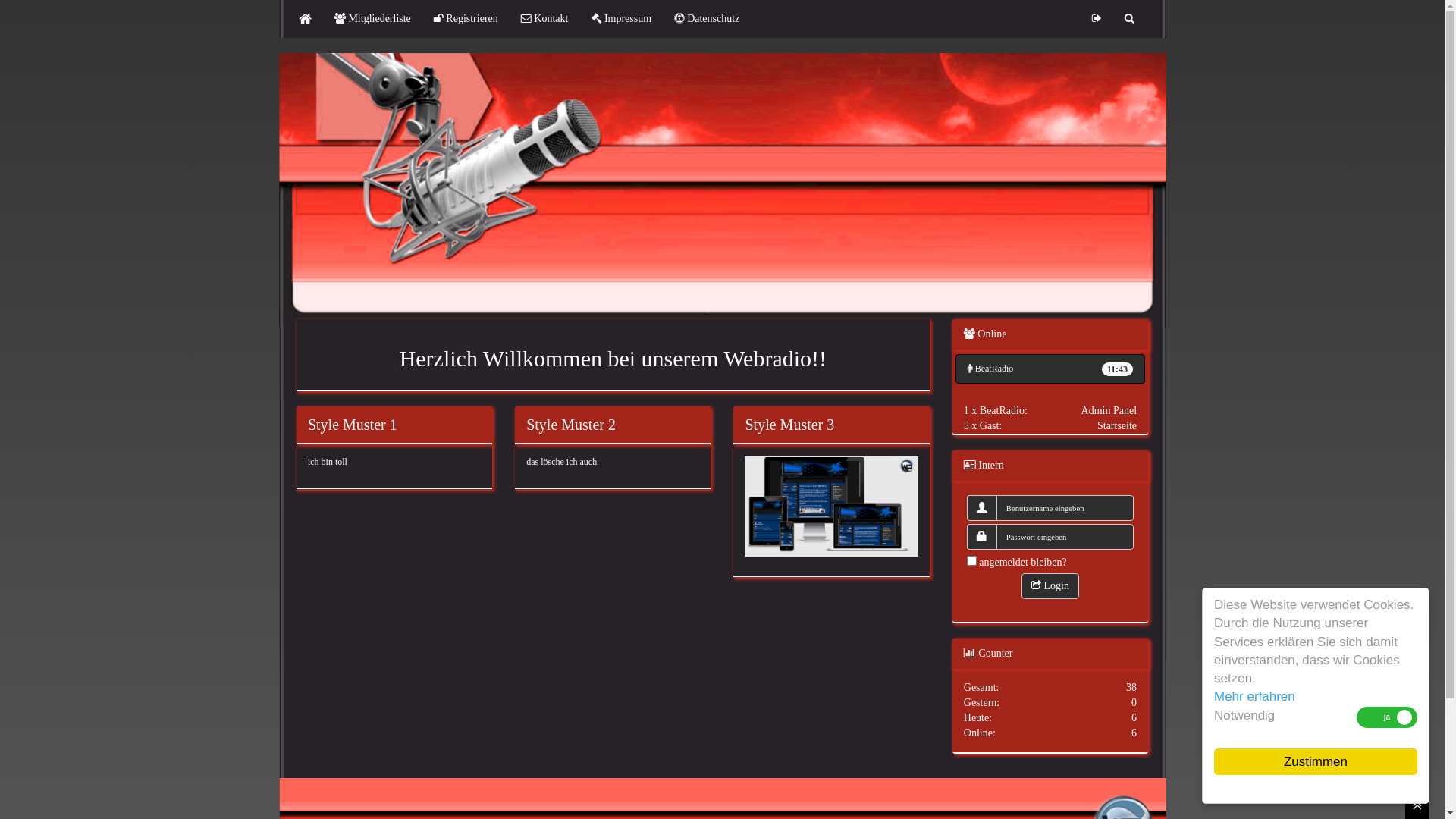 website screenshot of https://dance-schlager-radio.de/