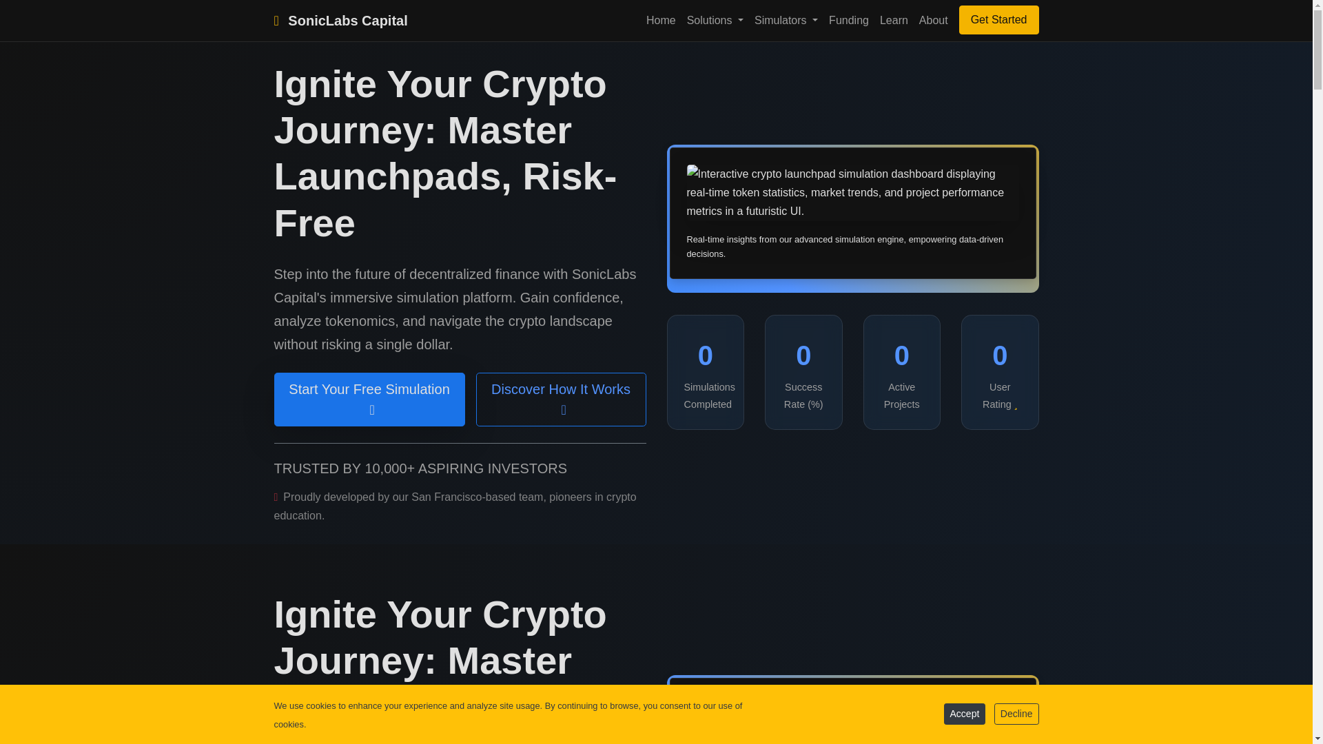 website screenshot of https://sonicslabs.online/