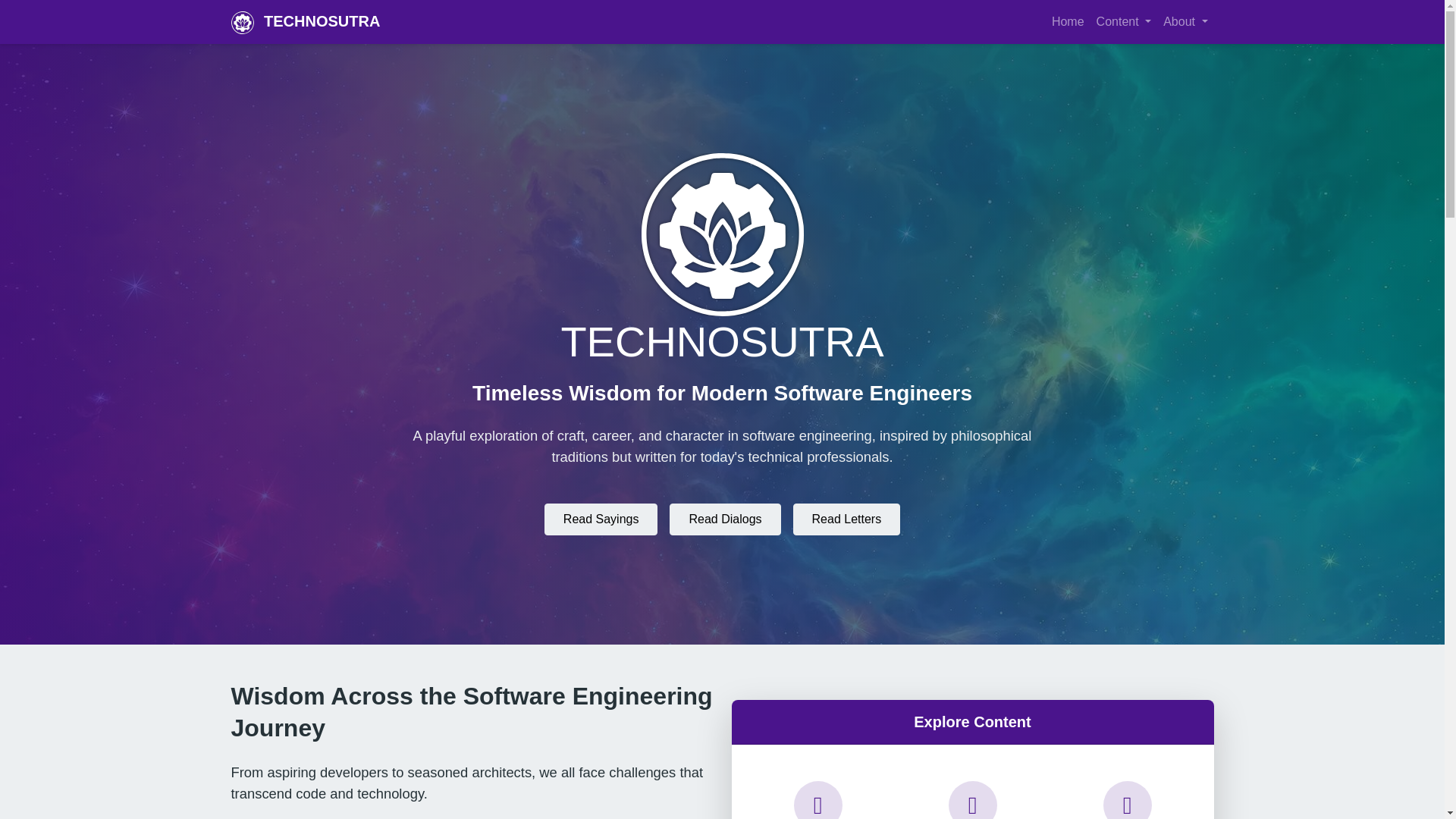 website screenshot of https://technosutra.pages.dev/