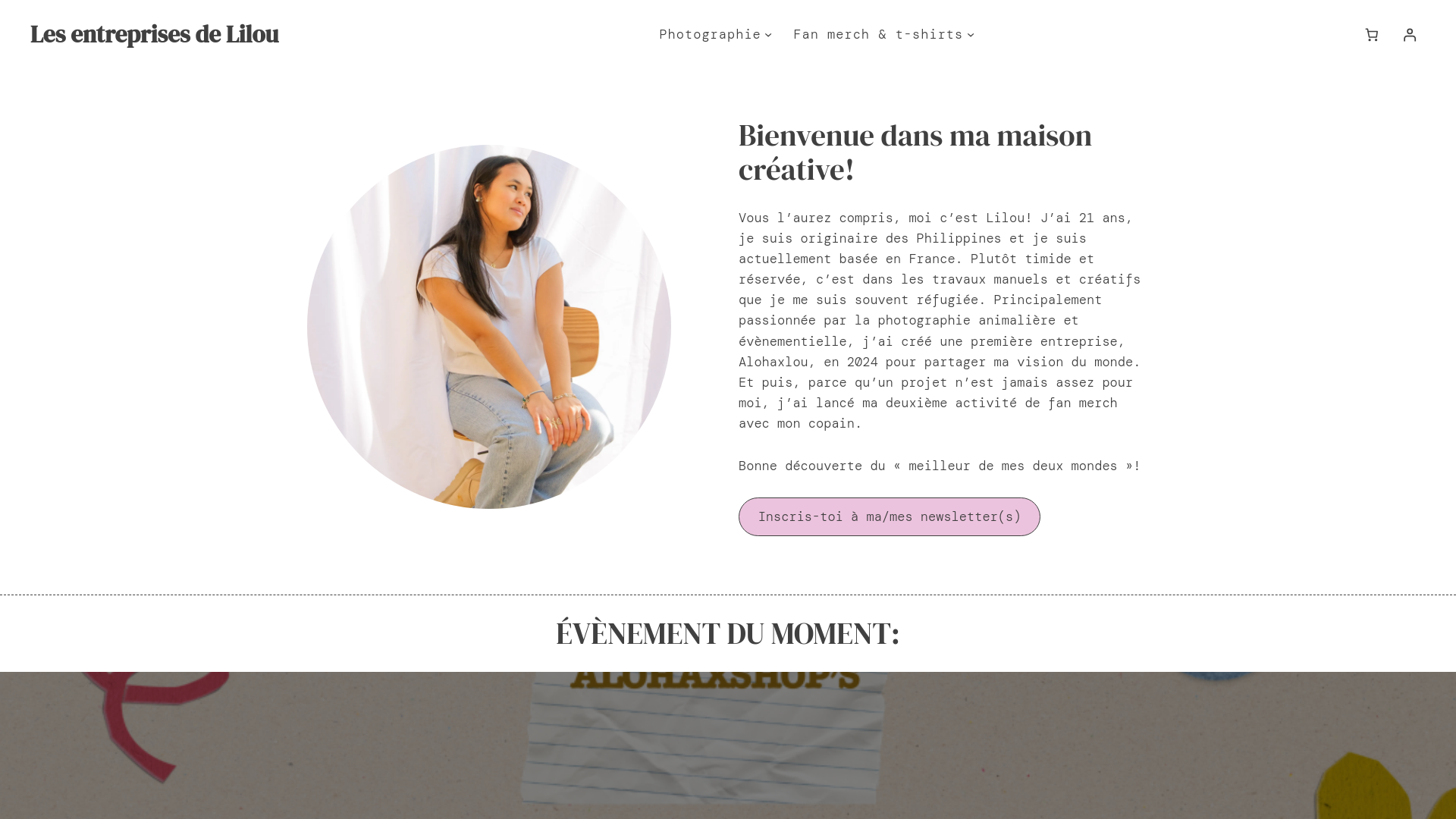website screenshot of https://lesentreprisesdelilou.fr