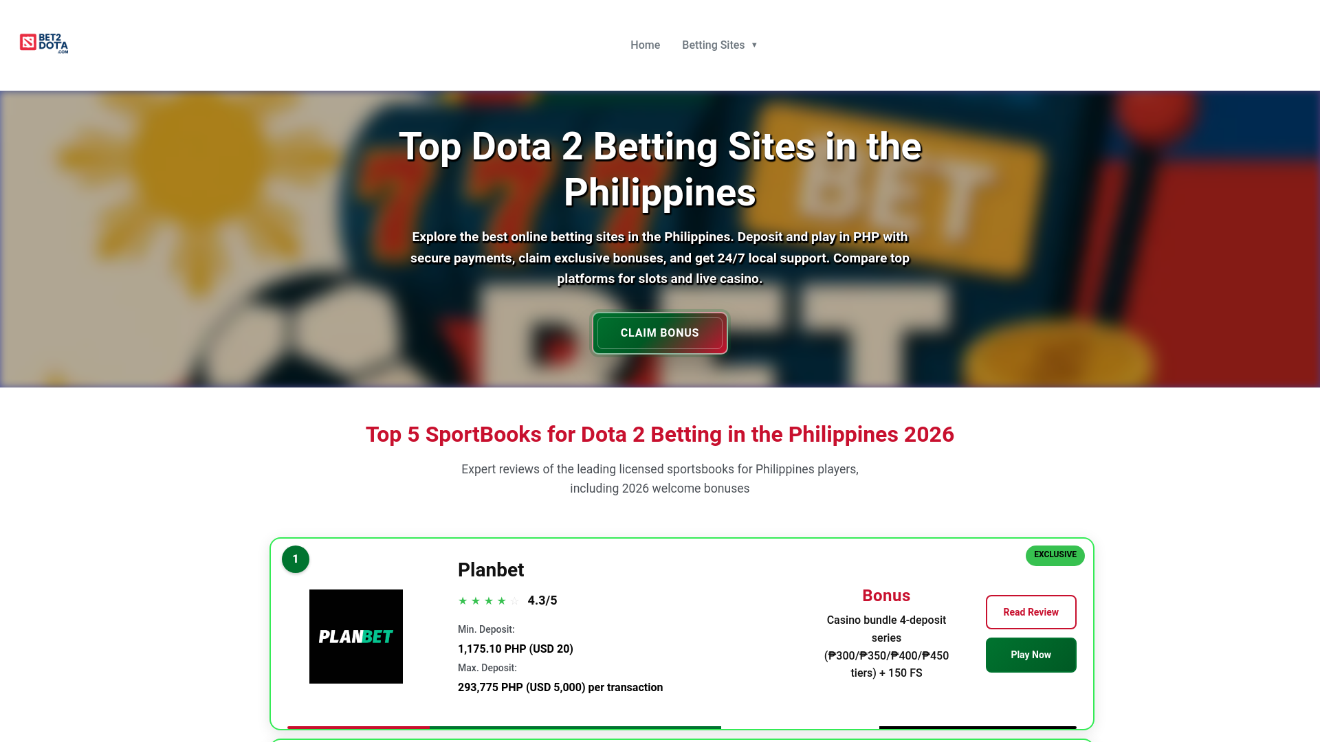 website screenshot of https://bet2dota-com.pages.dev/