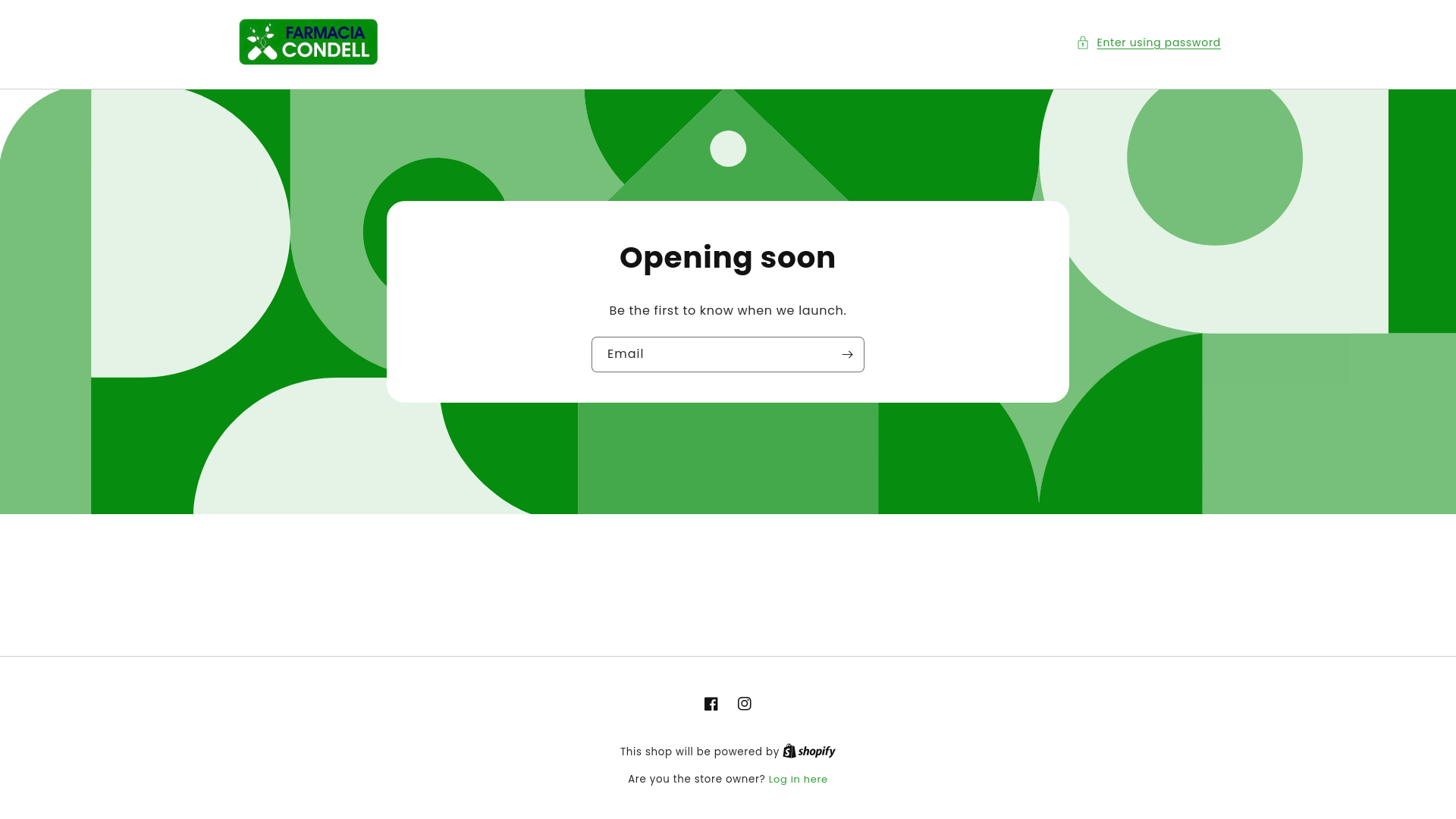 website screenshot of https://farmaciacondell.com/