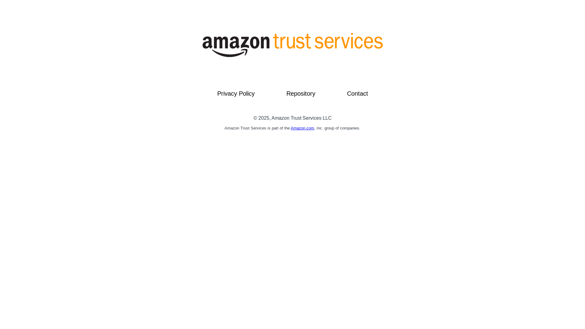 website screenshot of https://amazontrust.com/