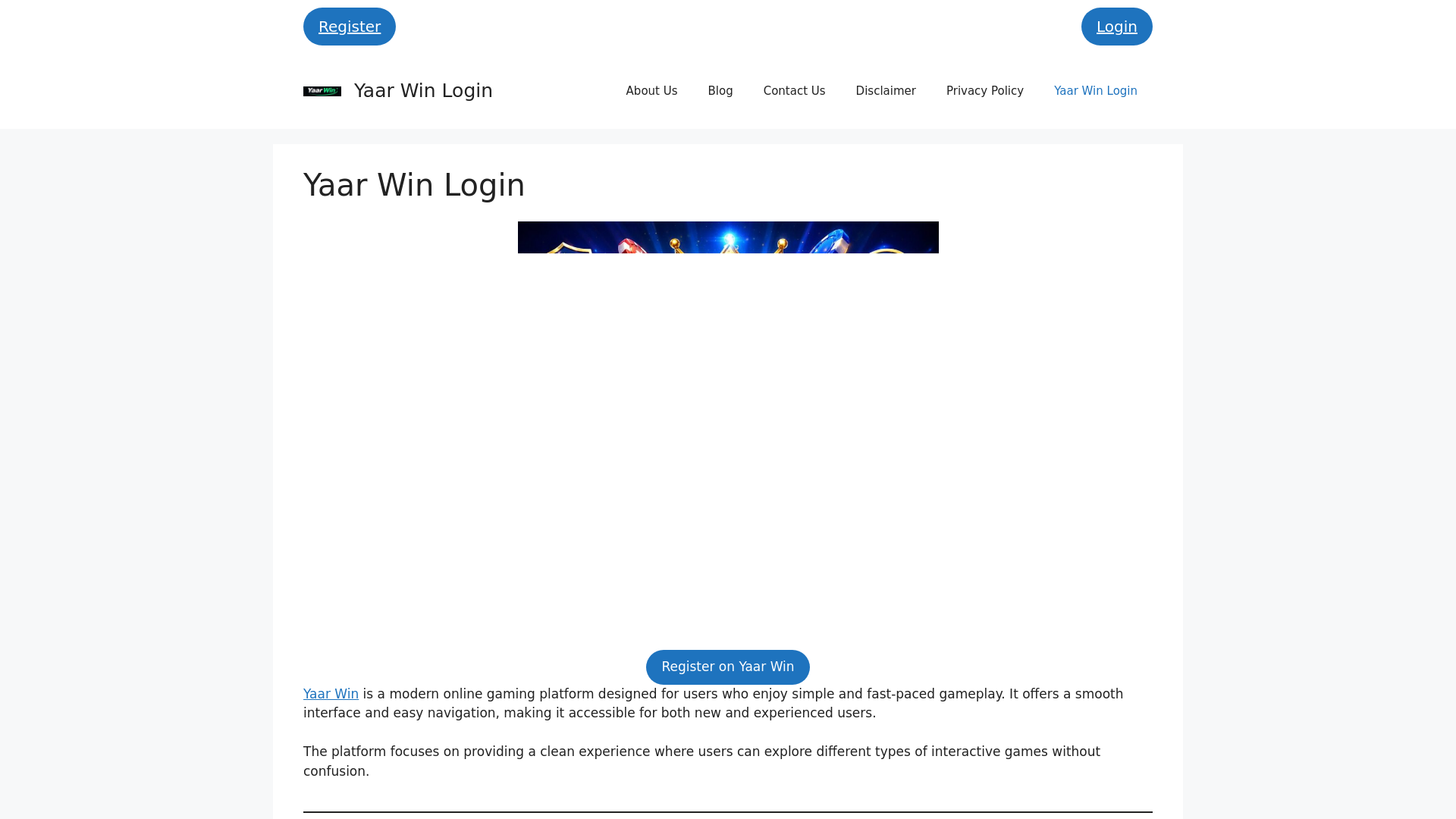 website screenshot of https://theyaarwin.com/