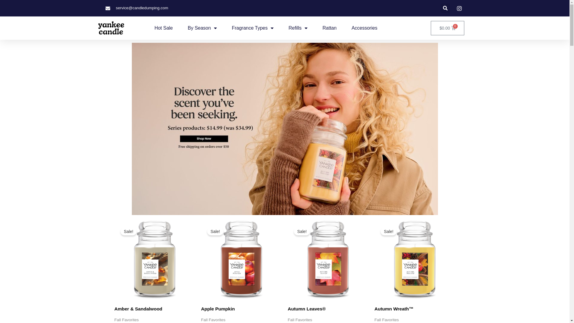 website screenshot of https://luckycandles.shop/