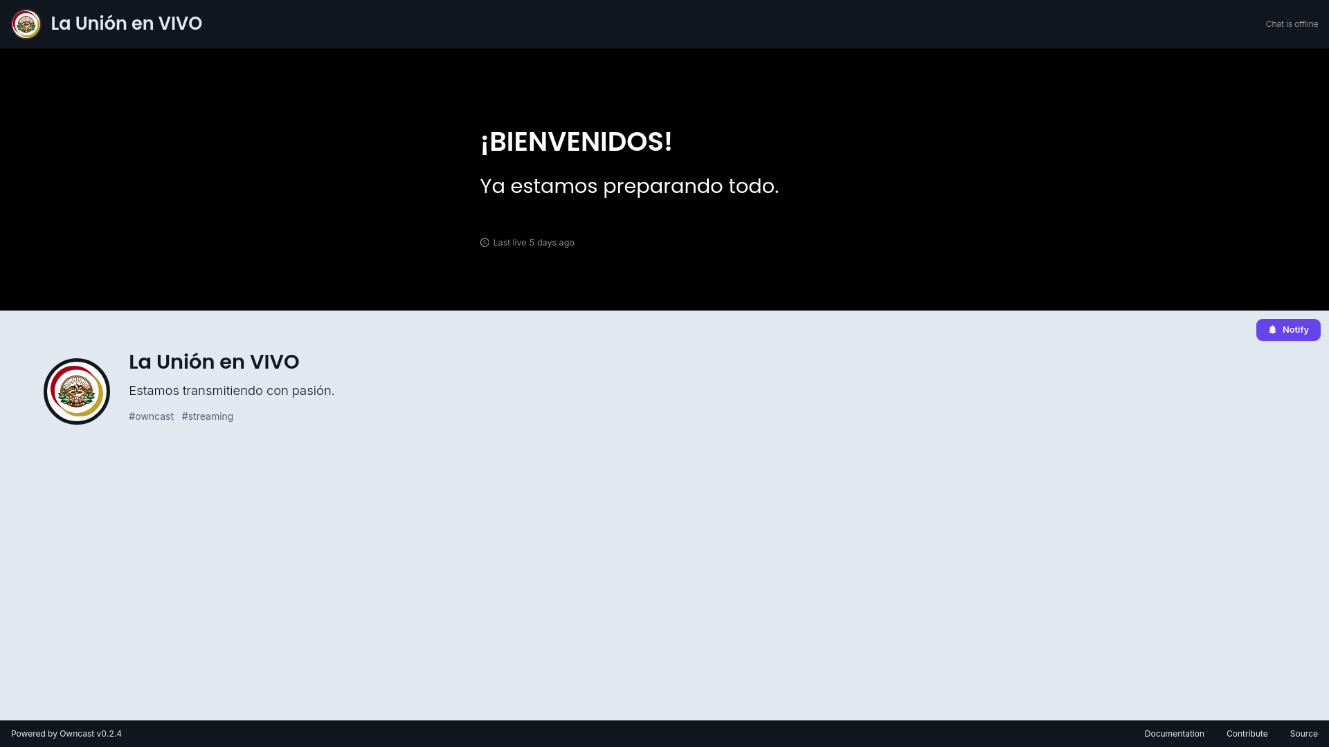 website screenshot of https://launionenvivo.com/