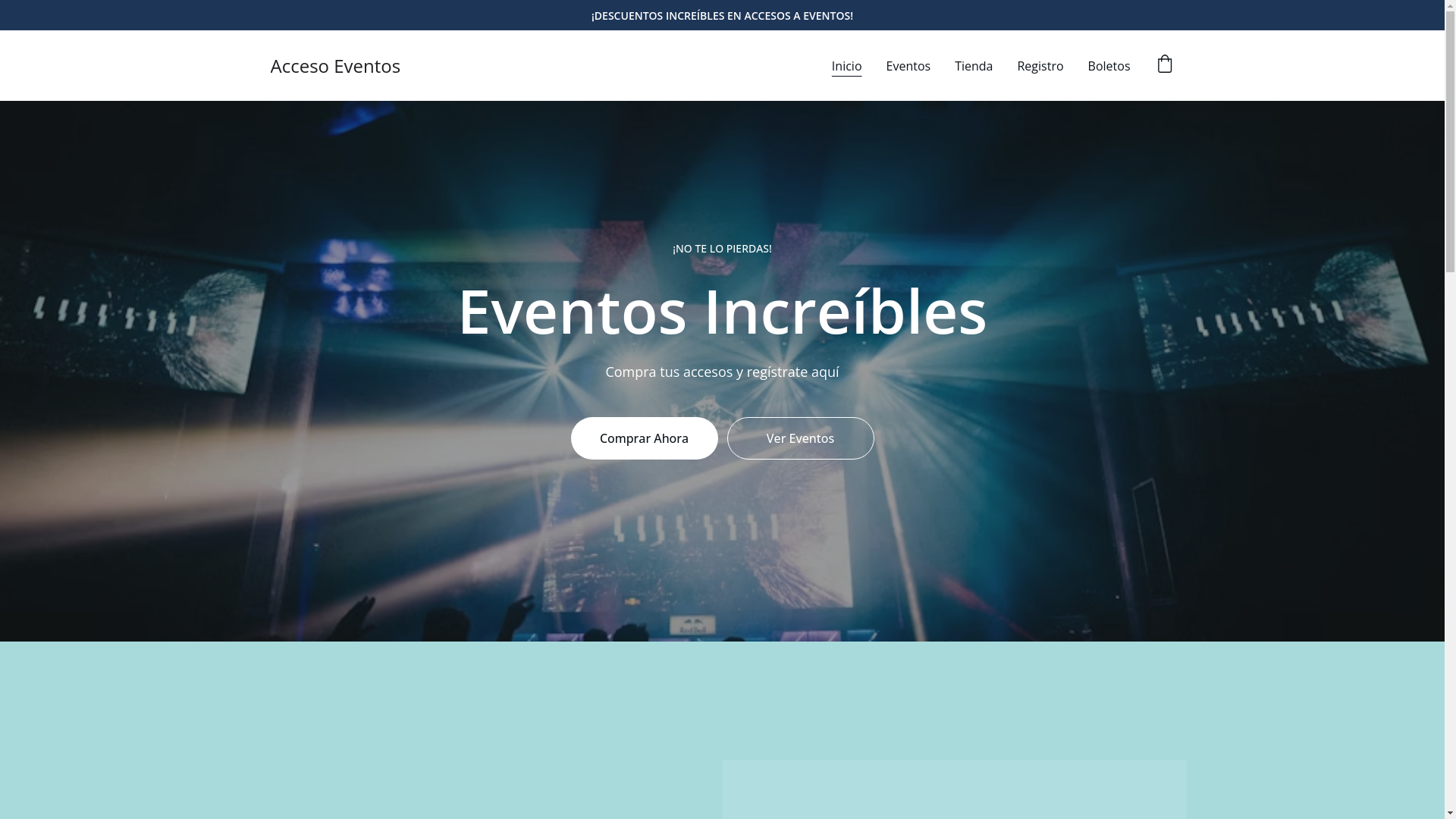 website screenshot of https://accesoeventos.click/