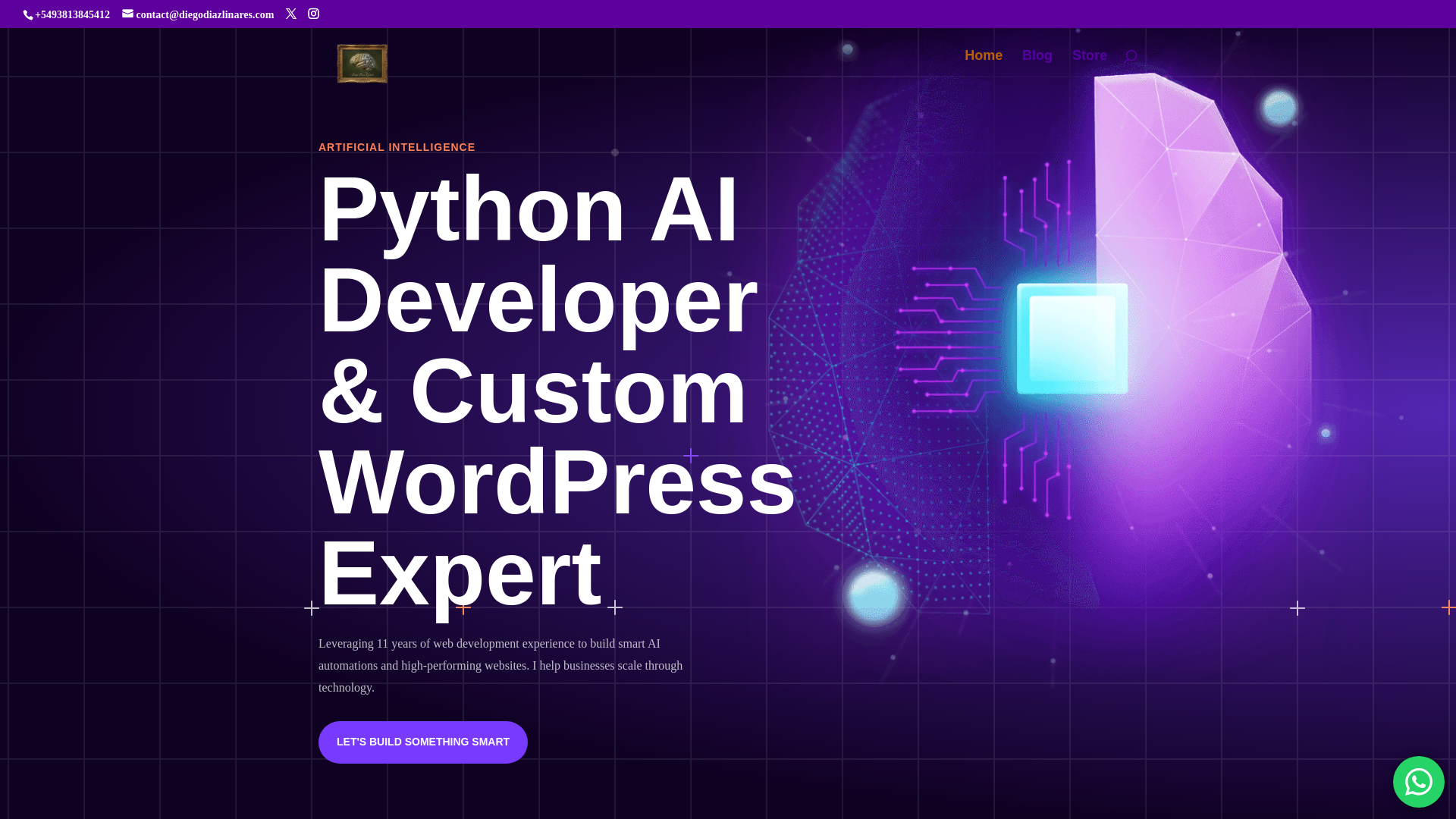 website screenshot of https://diegodiazlinares.com/