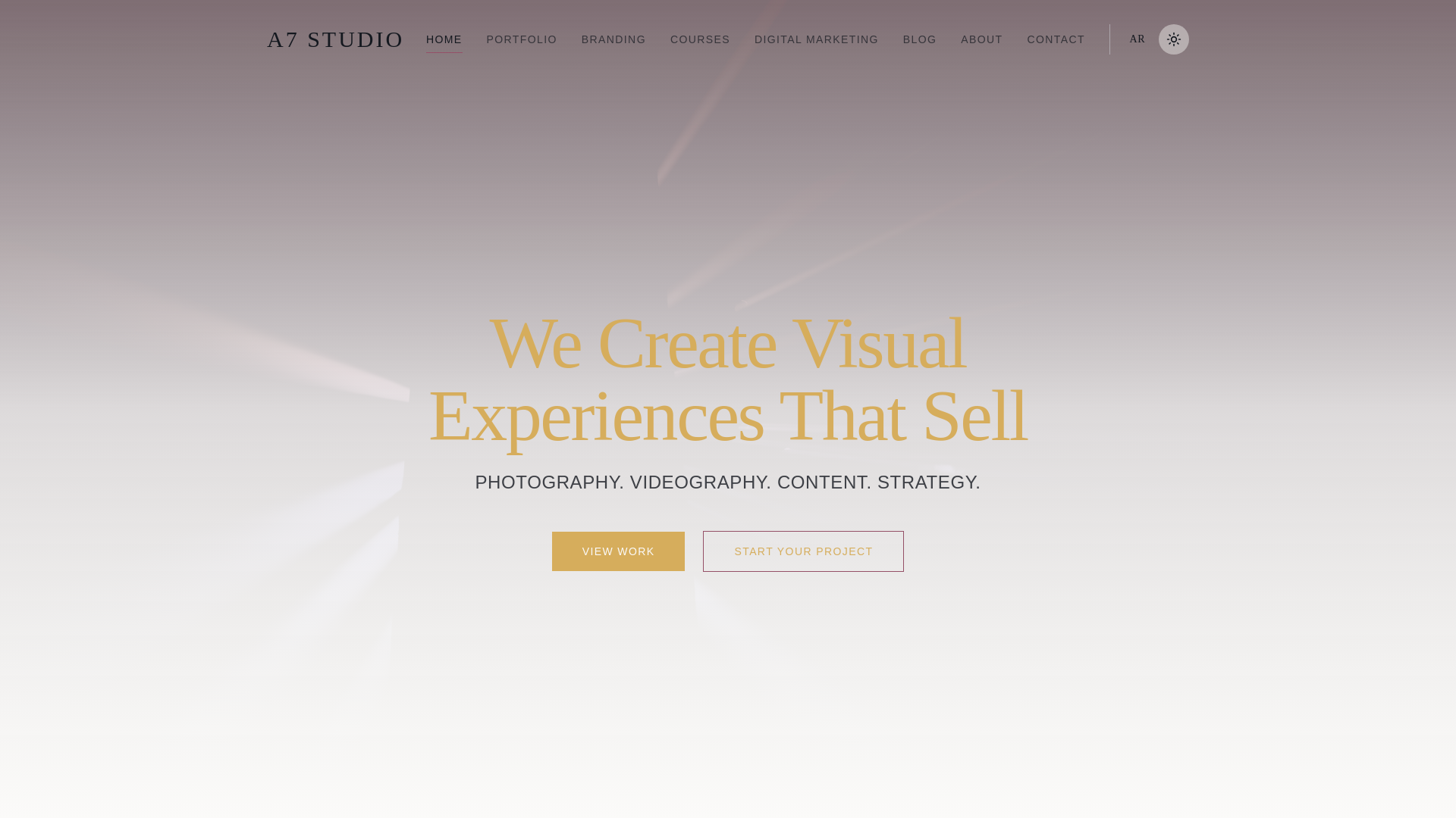 website screenshot of https://a7studio.co