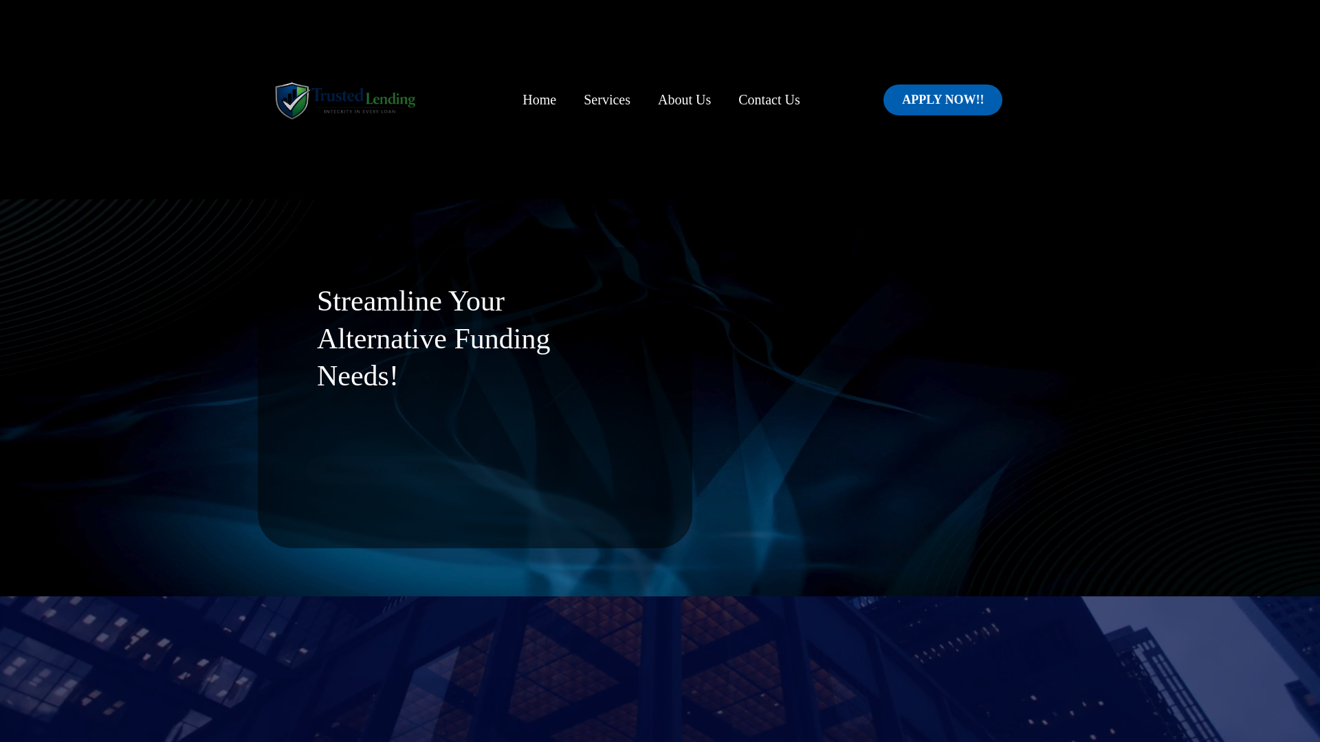 website screenshot of https://trusted-lending.com/