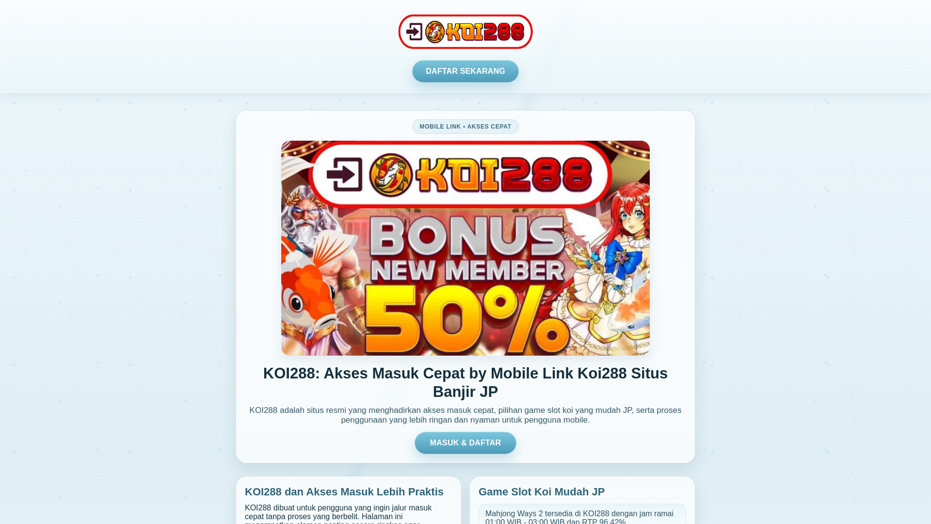 website screenshot of https://koi288-akses-cepat.pages.dev/