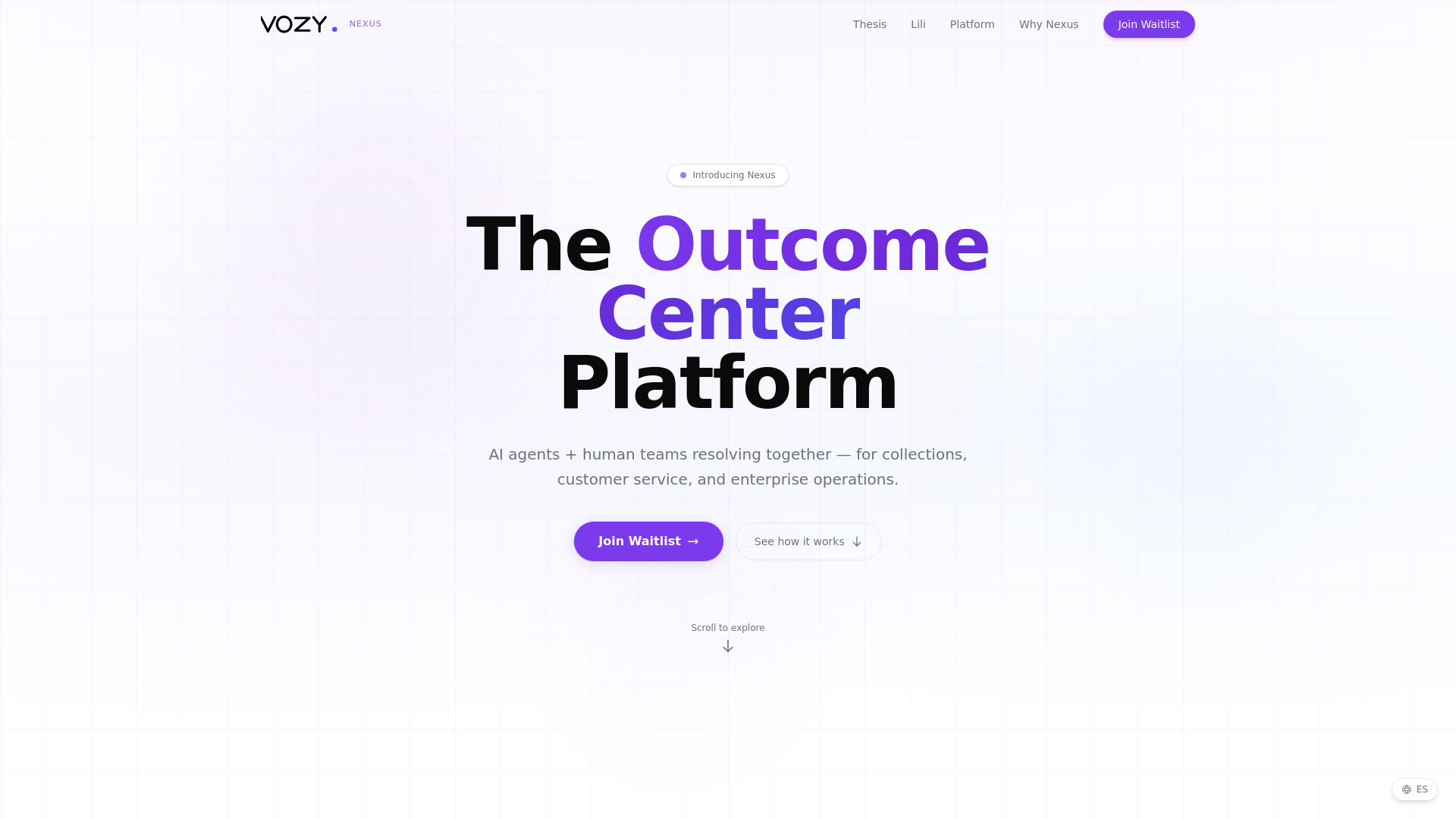 website screenshot of https://landingnexus.pages.dev/