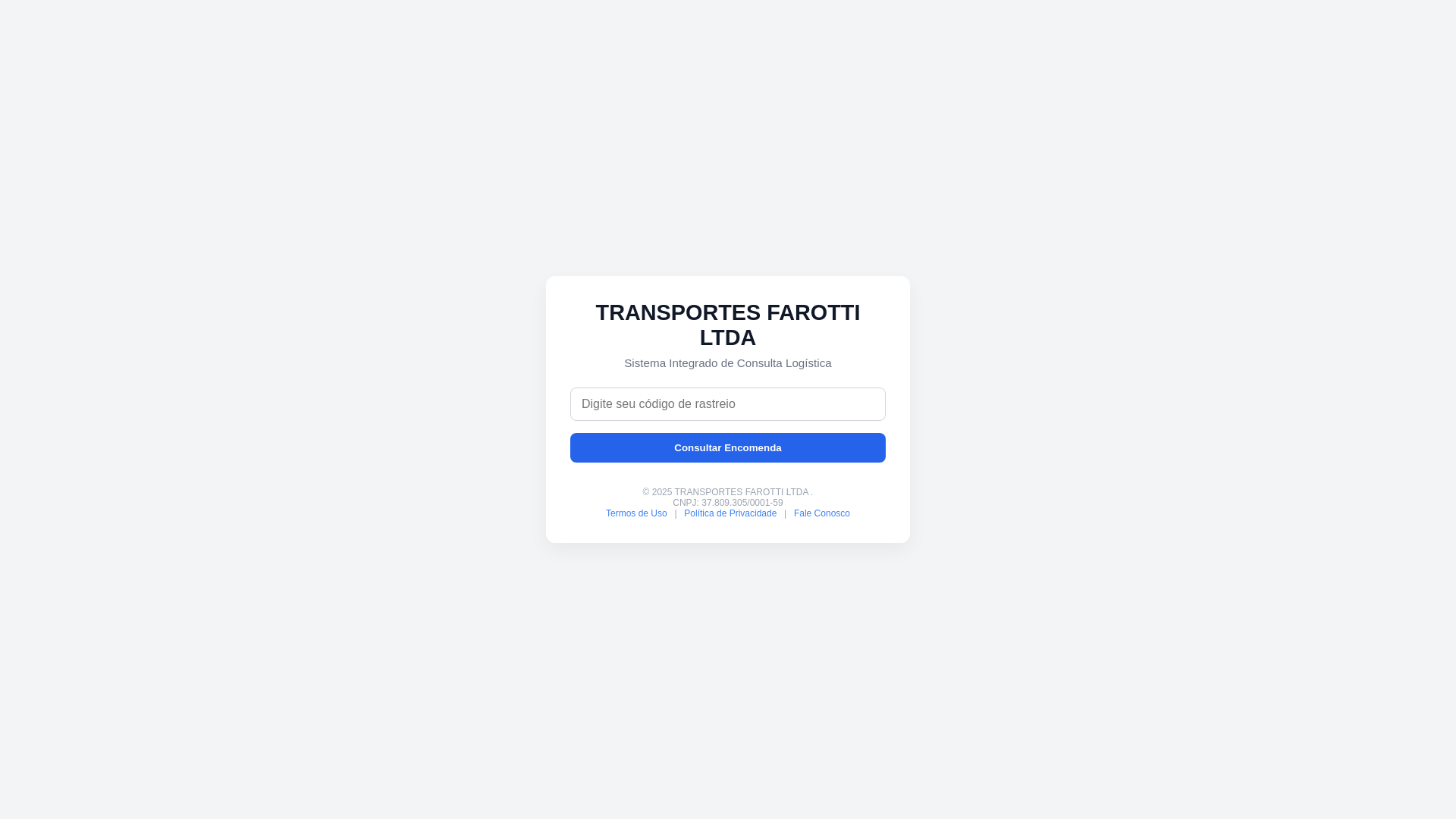 website screenshot of https://enviotransitobr.site/