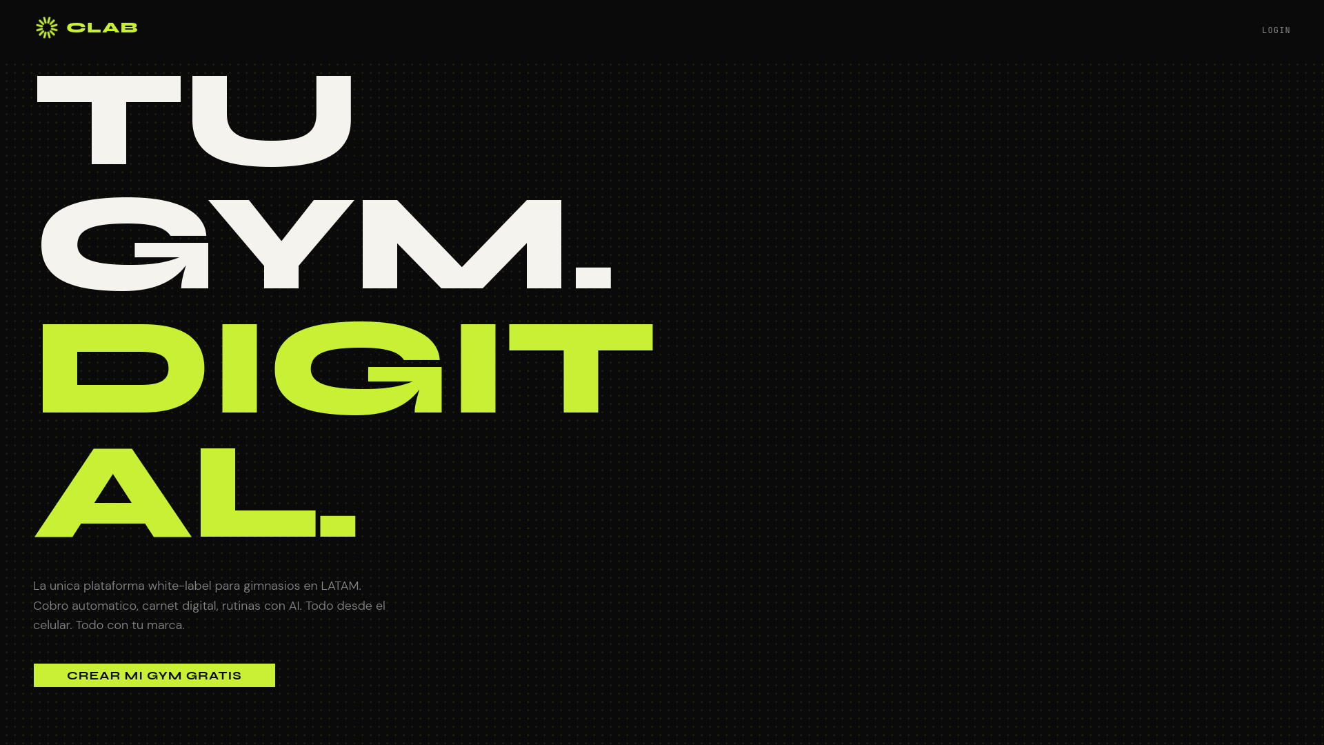 website screenshot of https://clab.fit/