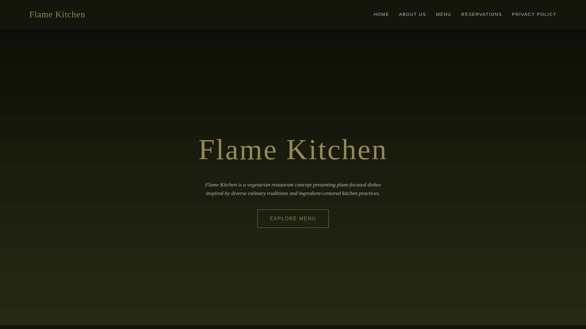 website screenshot of https://flamekitchen.shop/