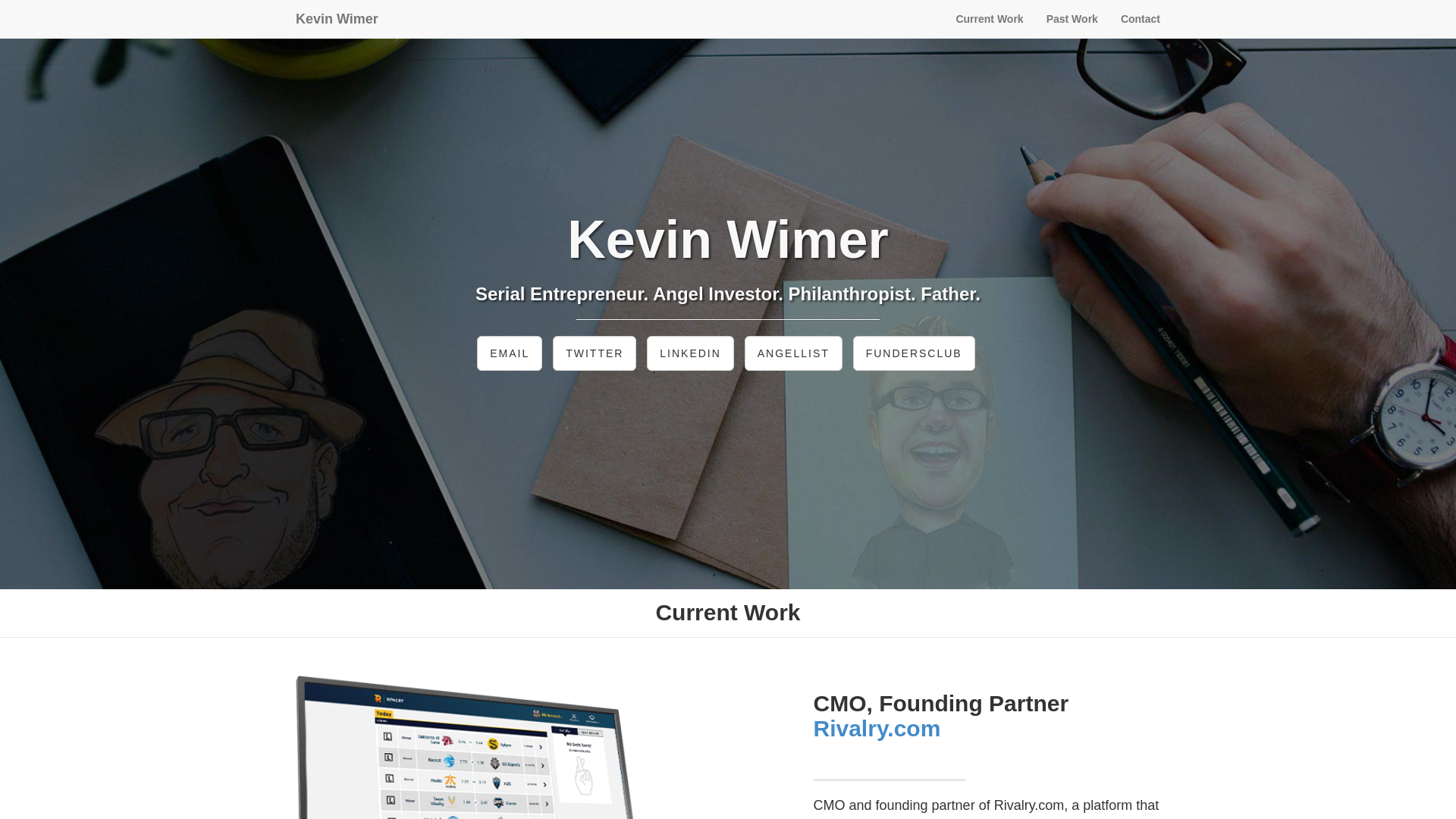 website screenshot of https://kevinwimer.pages.dev/