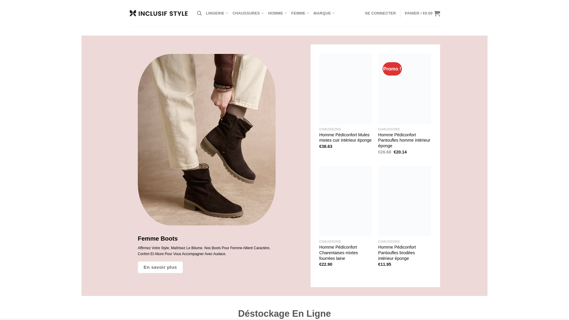 website screenshot of https://inclusifstyle.com/