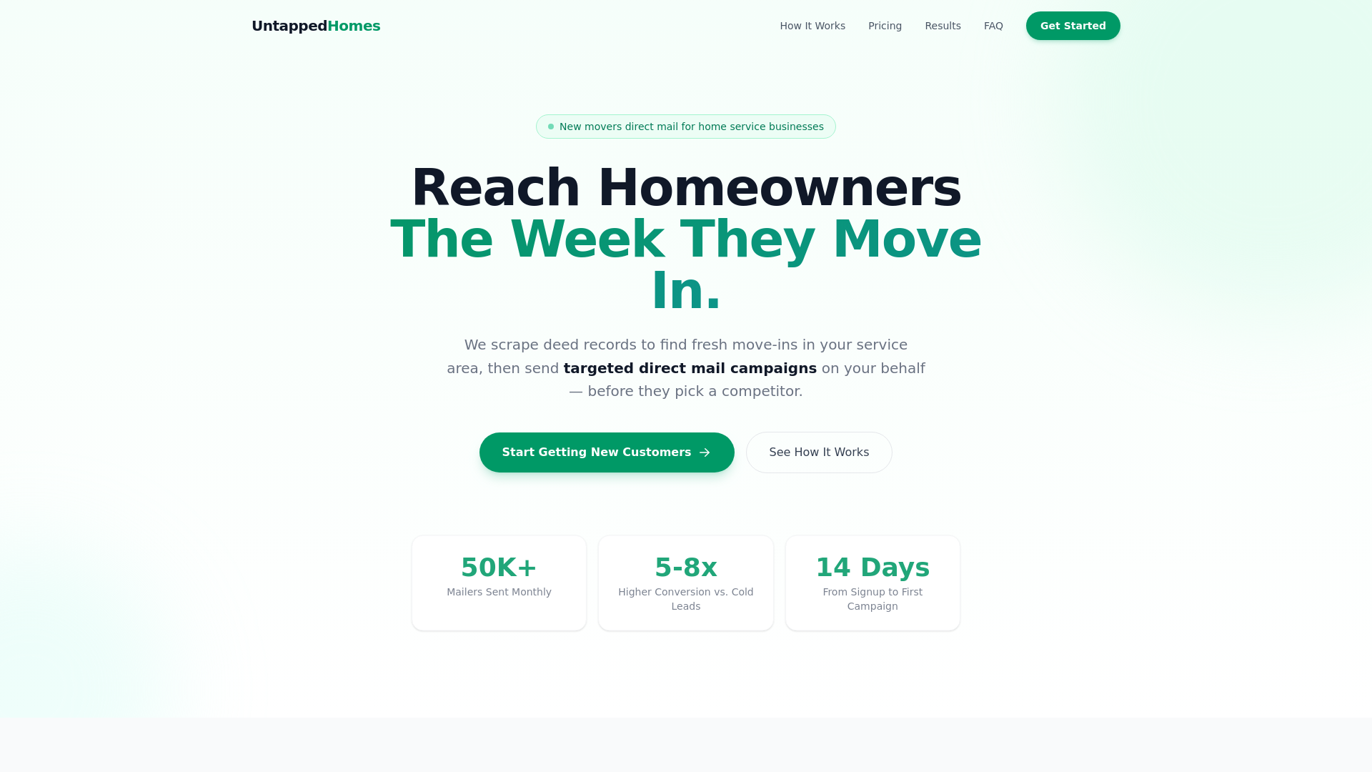 website screenshot of https://prospectingflow.co/