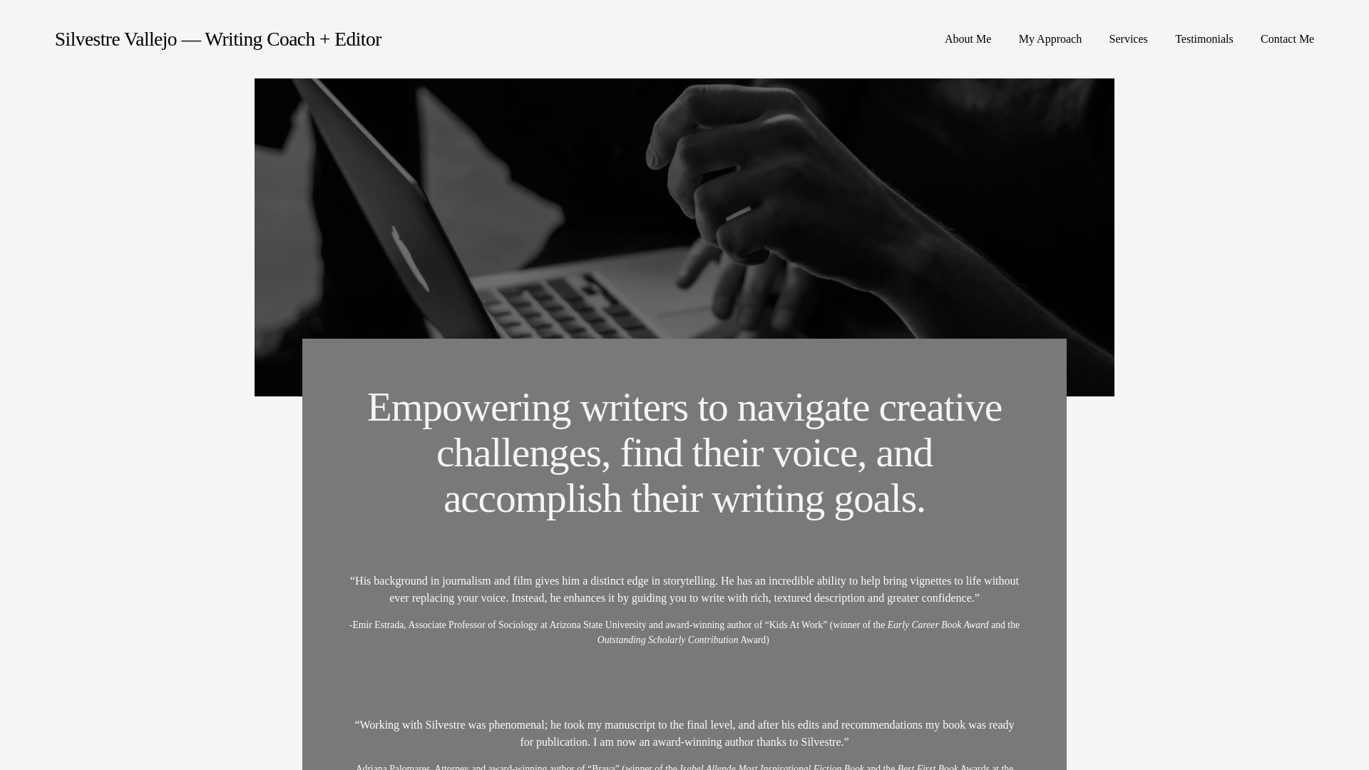 website screenshot of https://silvestrevallejo.com