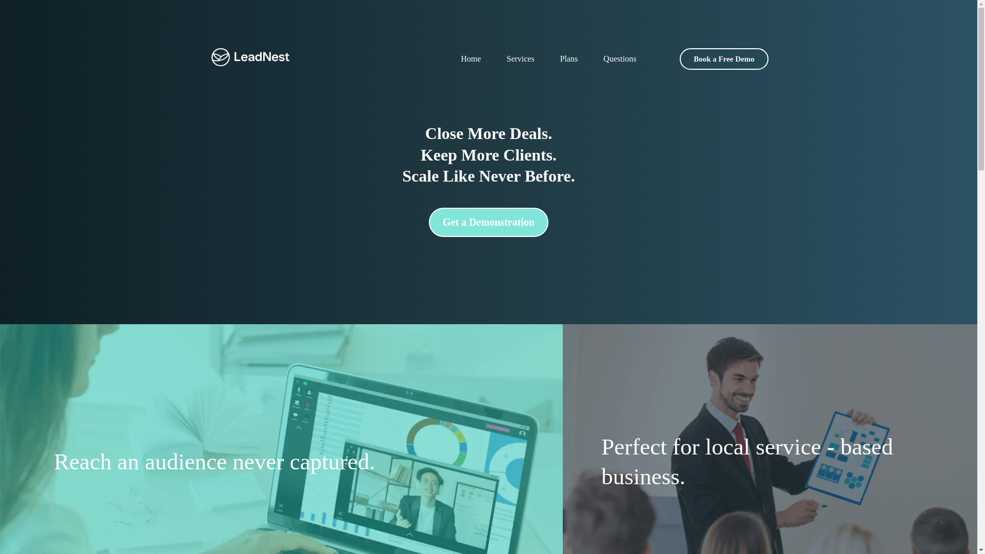 website screenshot of https://easyleadnest.com/