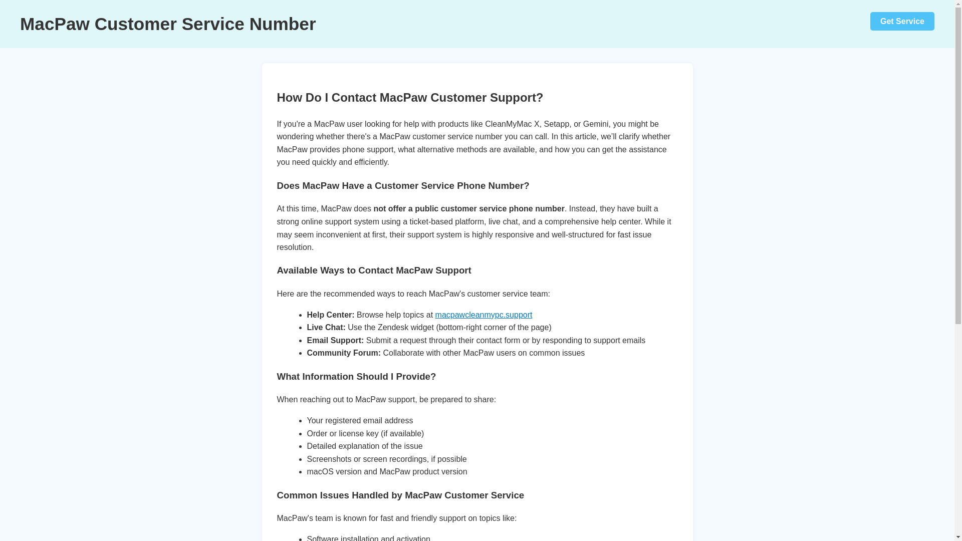 website screenshot of https://macpaw-customer-service-number.pages.dev/