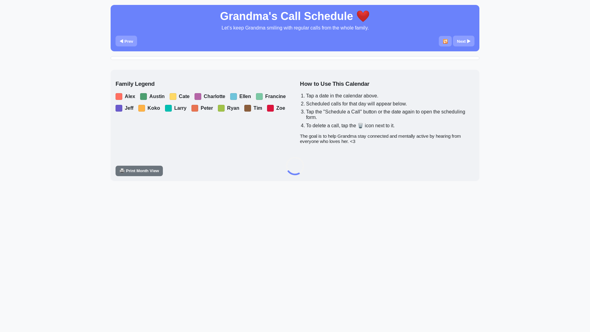 website screenshot of https://callgrandmajo.com/
