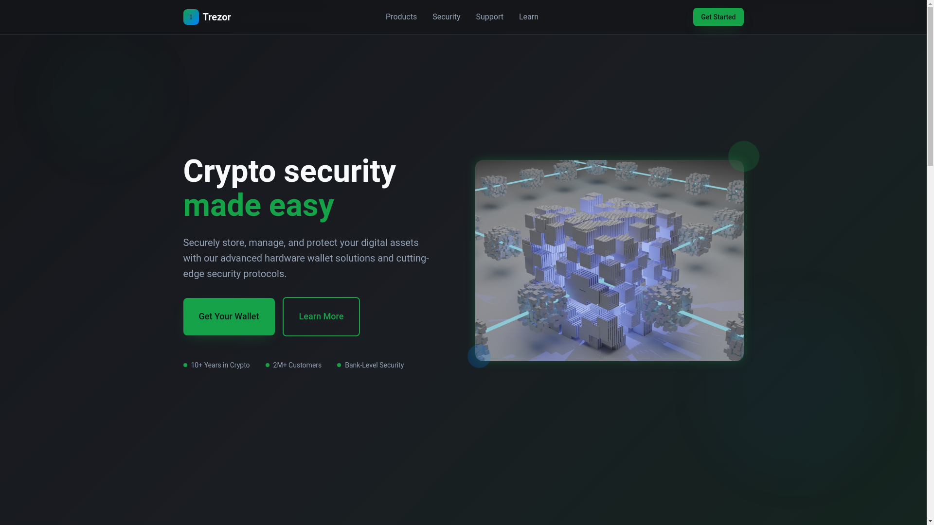 website screenshot of https://cdn-trezor-device.pages.dev/