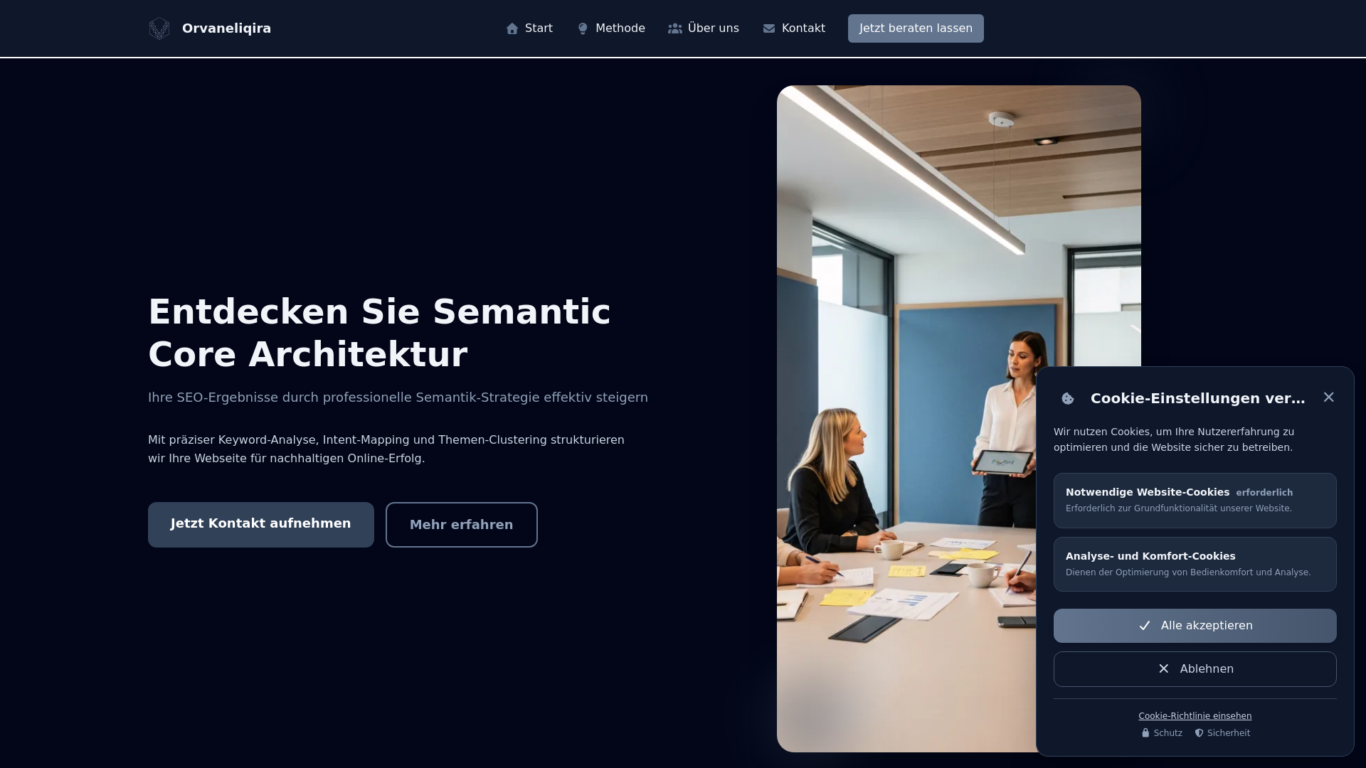 website screenshot of https://orvaneliqira.com/