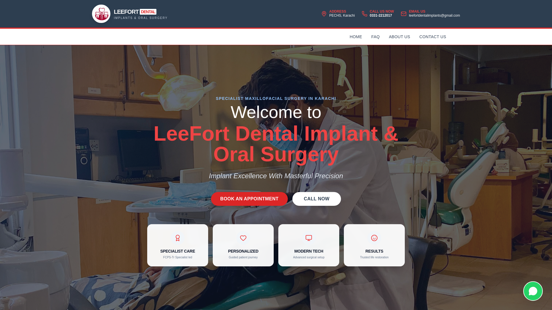 website screenshot of https://leefortdentalimplantoralsurgery.online/