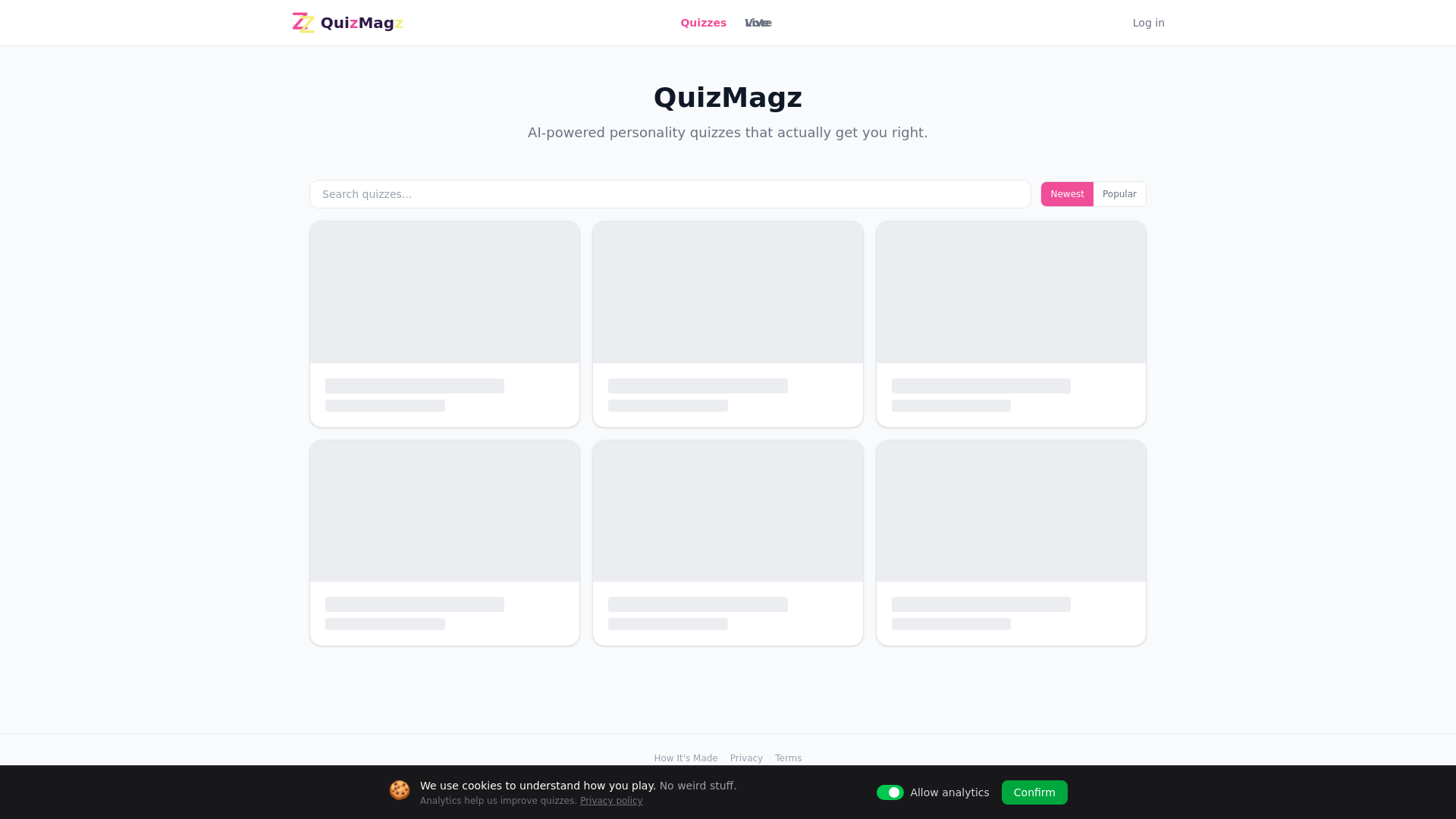 website screenshot of https://quizmagz.com/