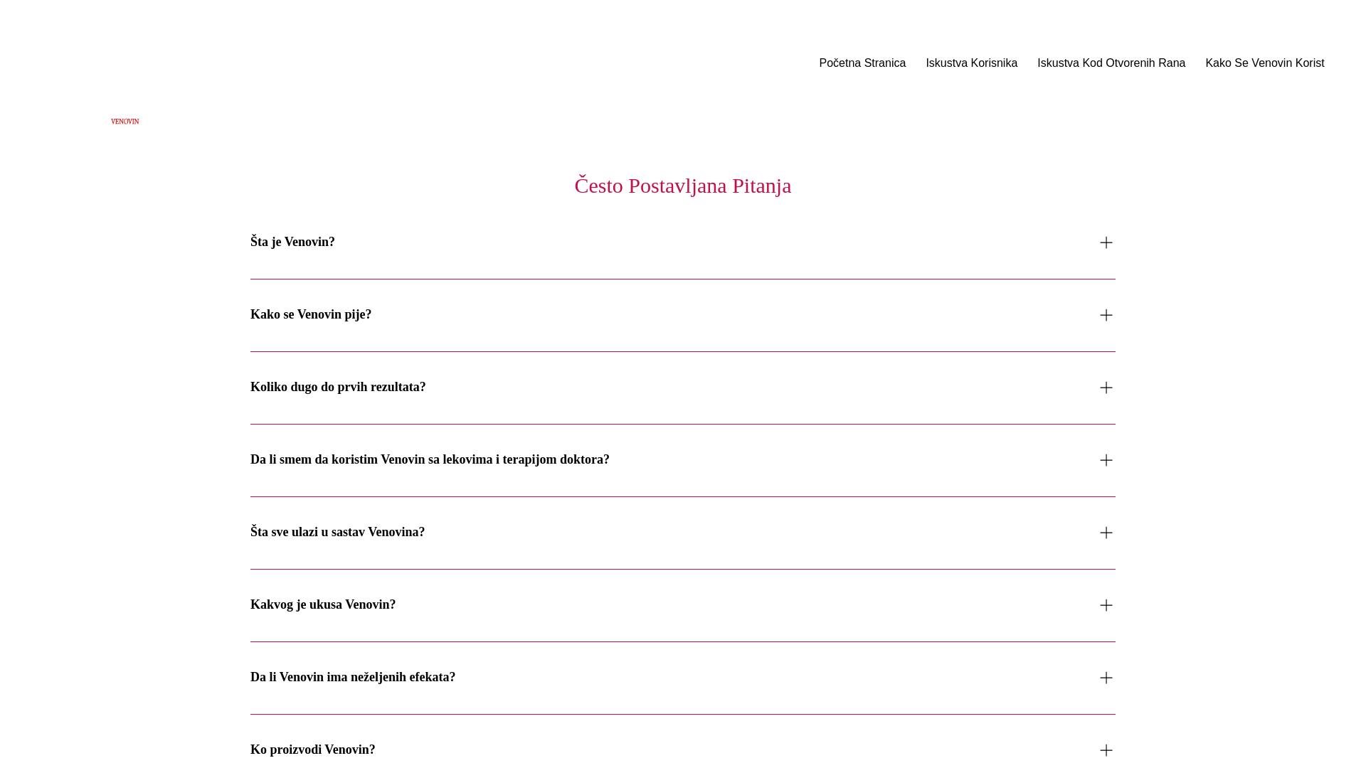 website screenshot of https://venovinbih.com/