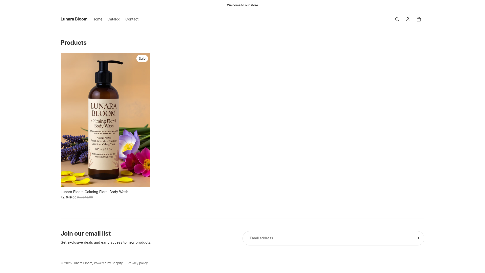 website screenshot of https://lunarabloom.in/