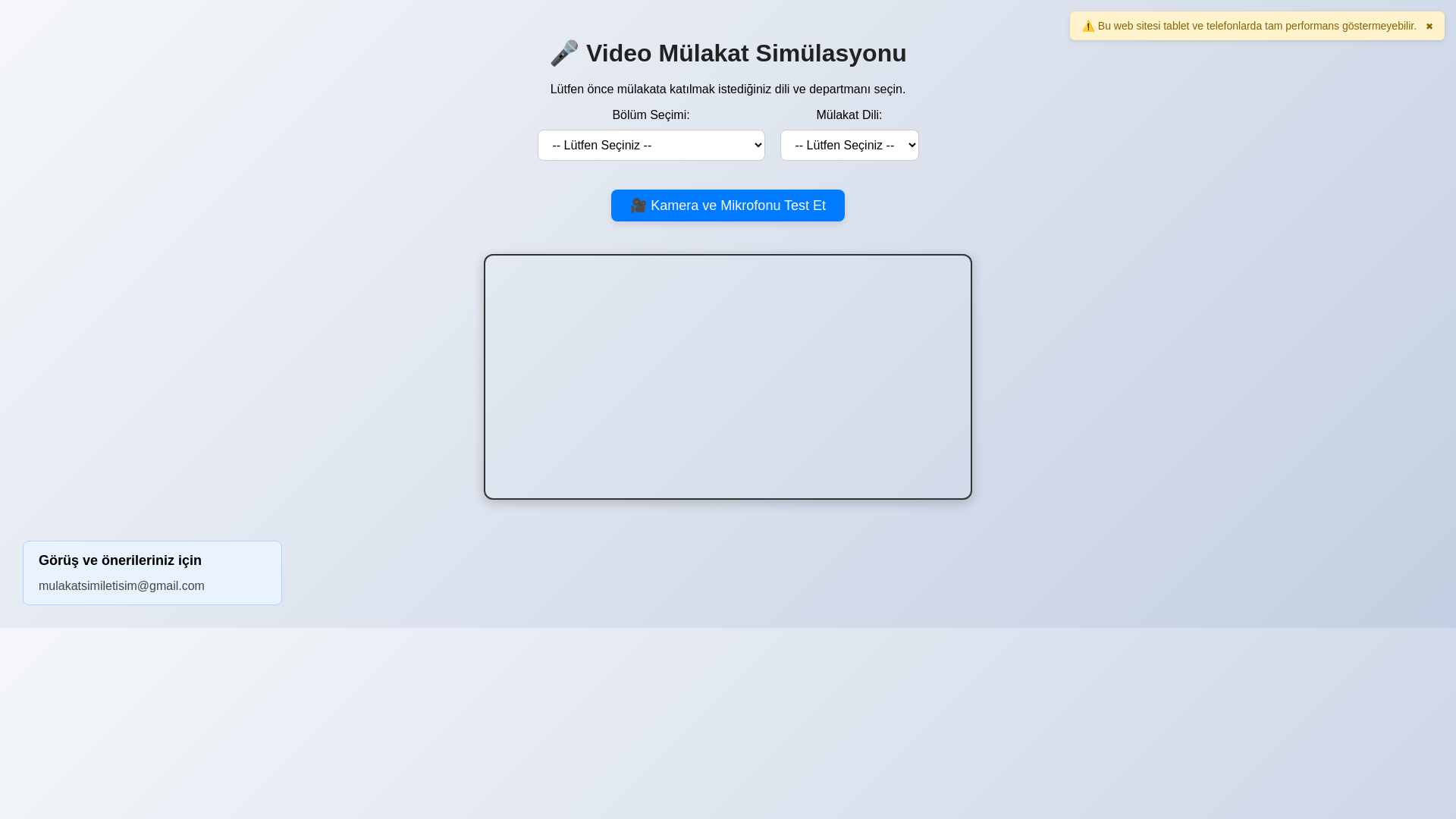 website screenshot of https://mulakatsim.com/