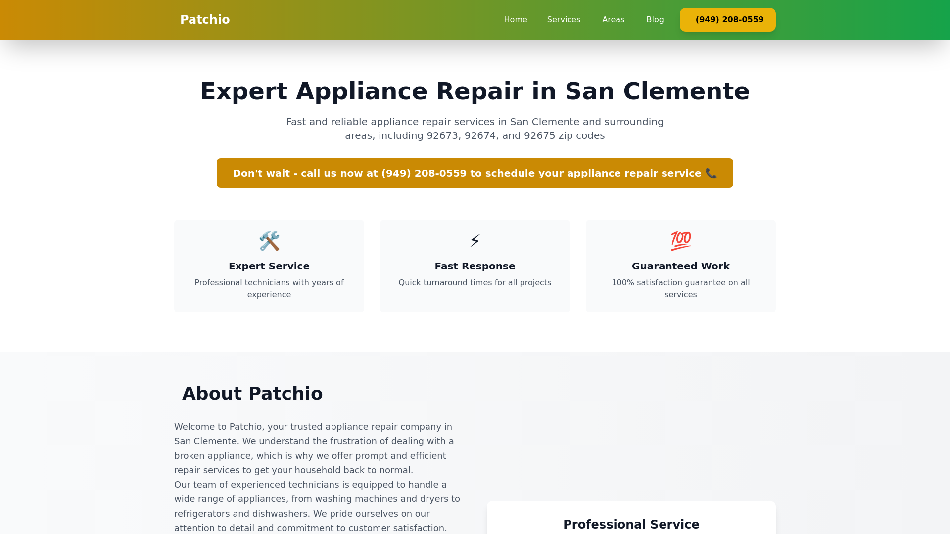 website screenshot of https://appliancerepairsanclemente.pages.dev/
