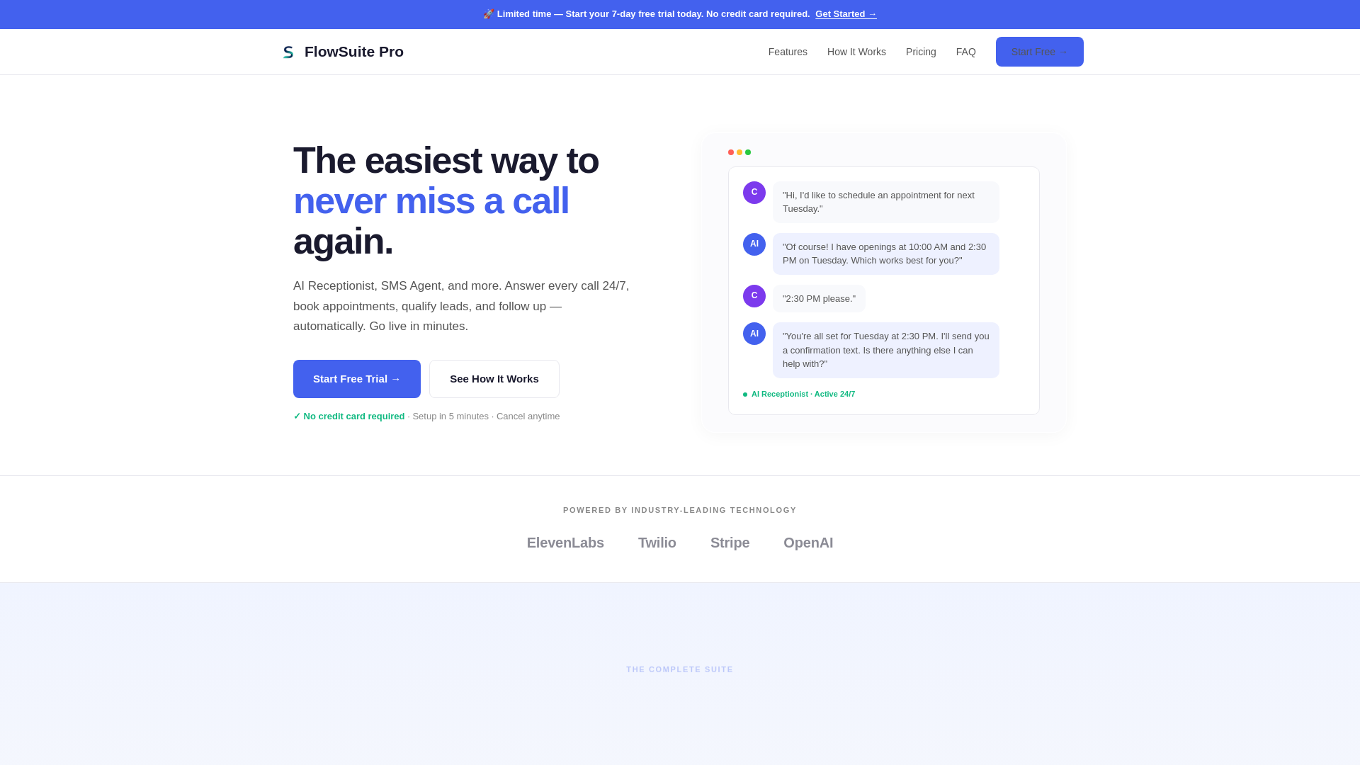 website screenshot of https://flowsuitepro.com/