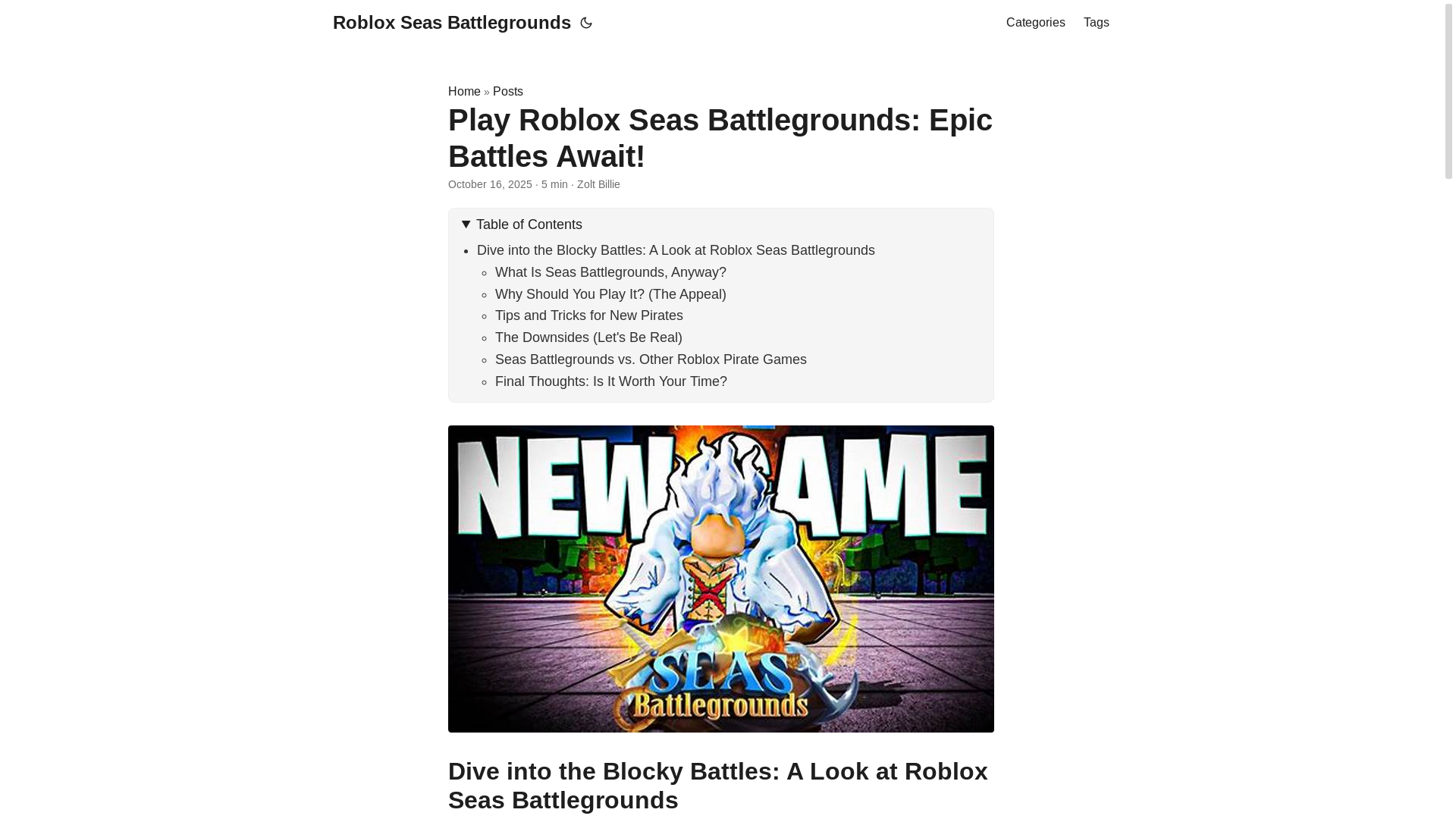 website screenshot of https://roblox-seas-battlegrounds.pages.dev/