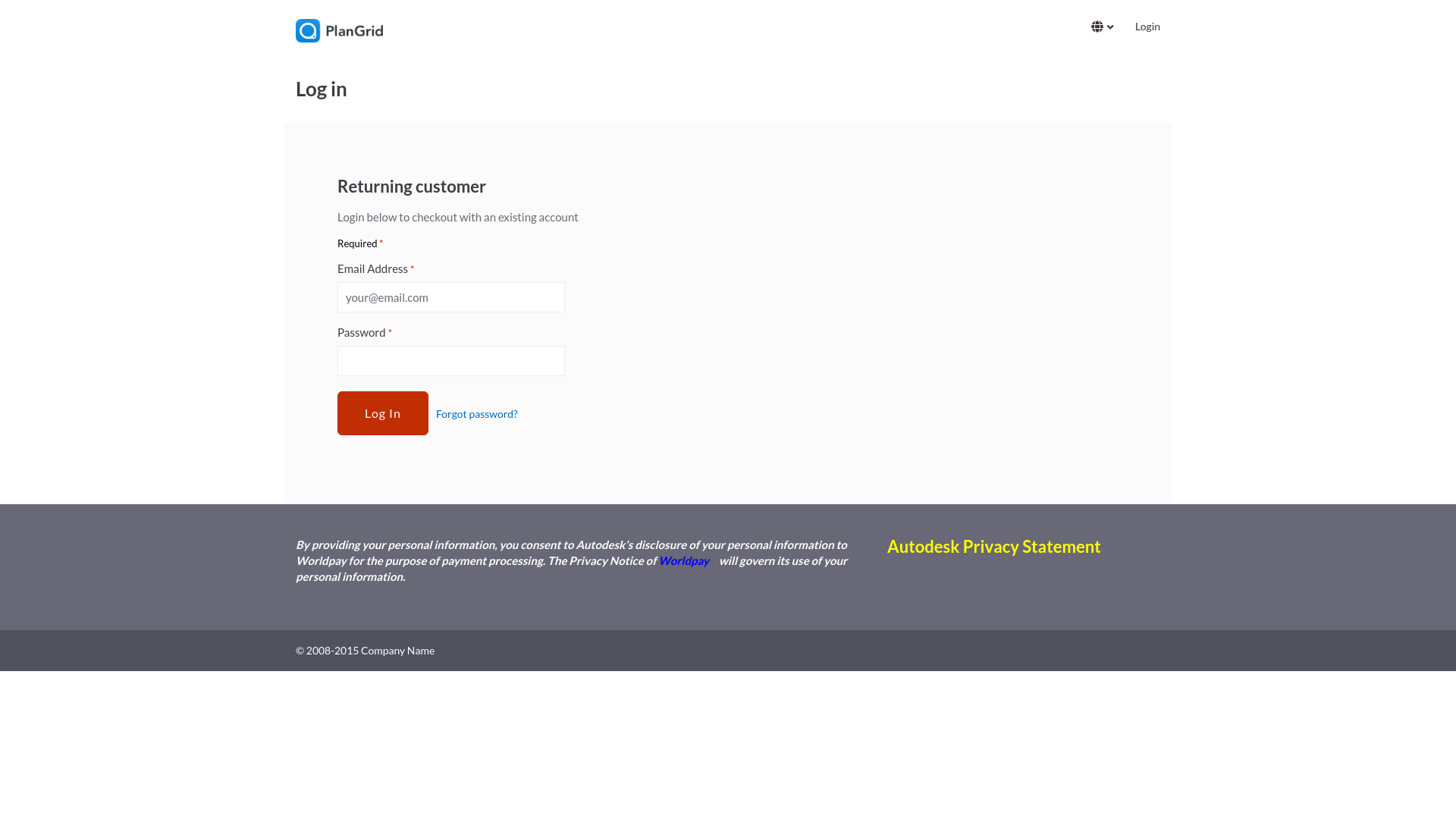 website screenshot of https://myaccount.plangrid.com/scs/checkout.ssp?is=login=T#login-register