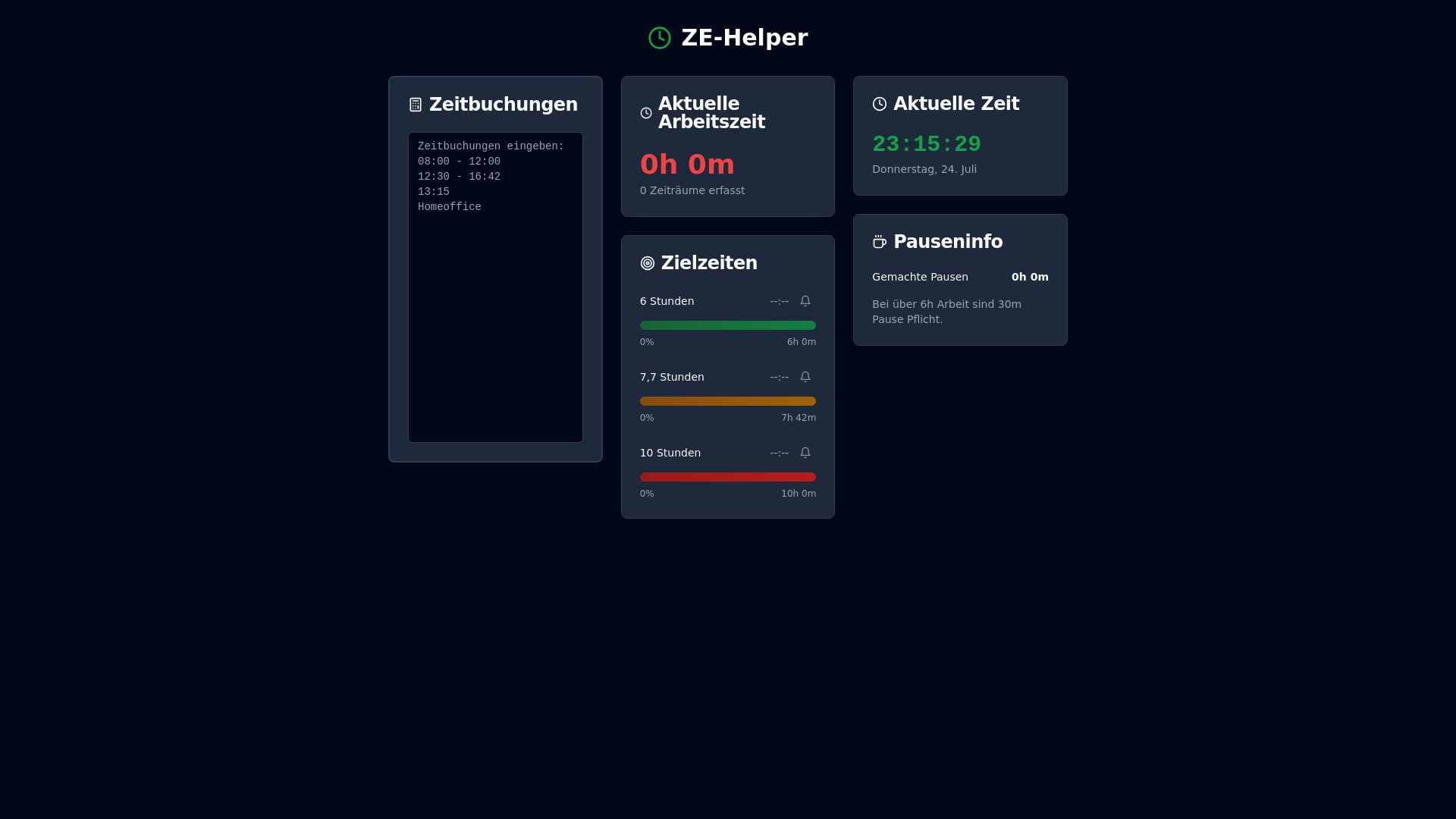 website screenshot of https://ze-helper.pages.dev/