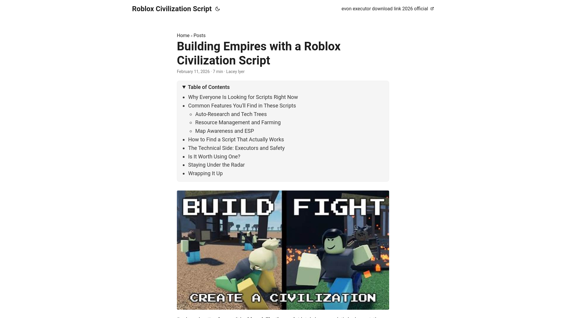 website screenshot of https://roblox-civilization-script.pages.dev/