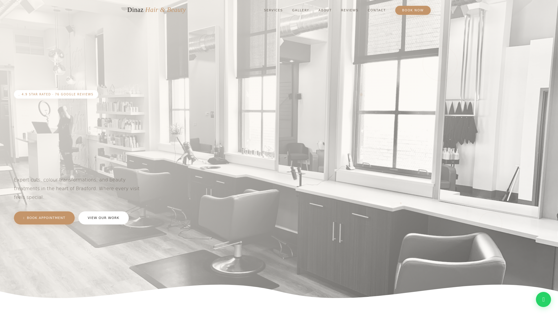 website screenshot of https://dinaz-beauty.pages.dev/