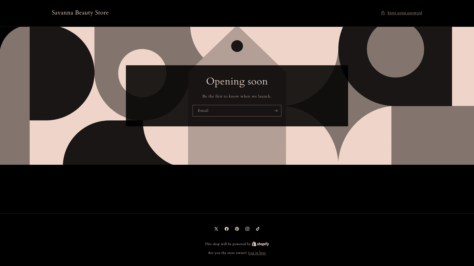 website screenshot of https://savannabeautystore.com/