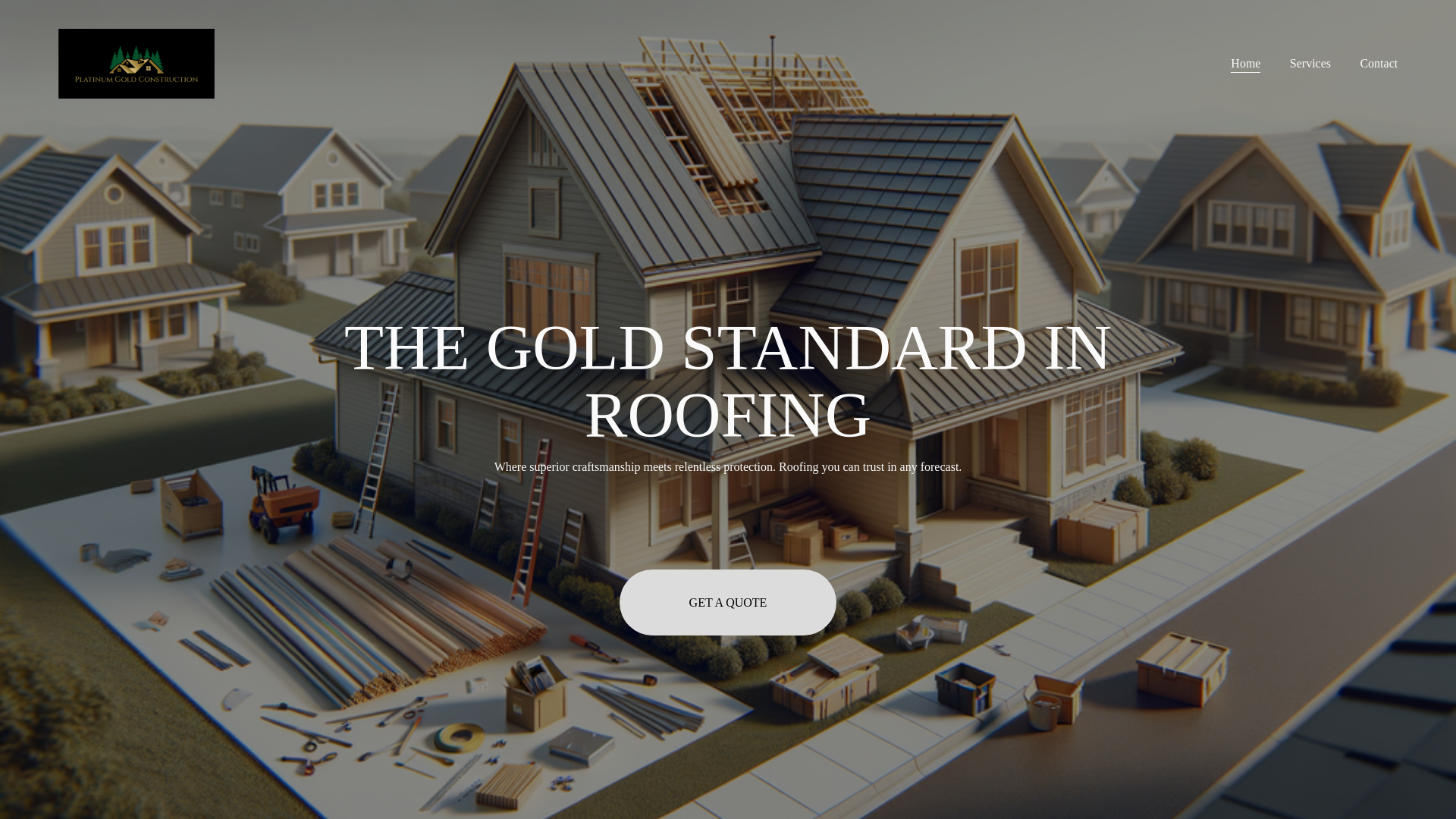 website screenshot of https://platinumgoldconstruction.ca