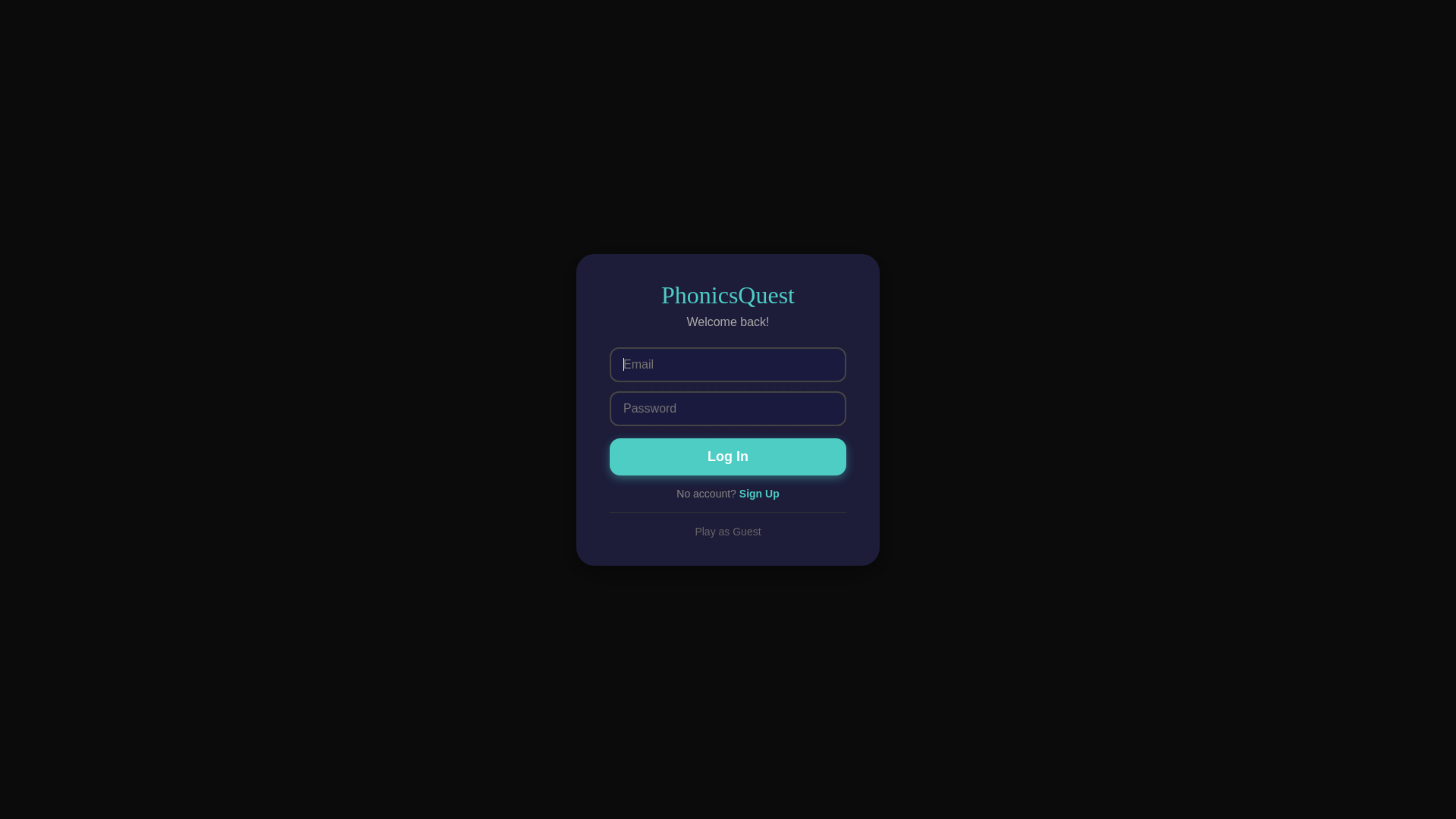 website screenshot of https://phonicsquest.pages.dev/