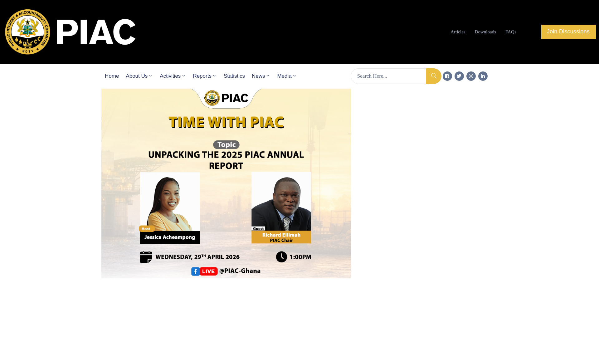 website screenshot of https://www.piacghana.org