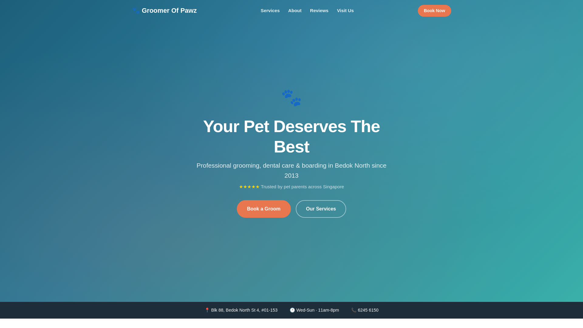 website screenshot of https://groomer-of-pawz.pages.dev/