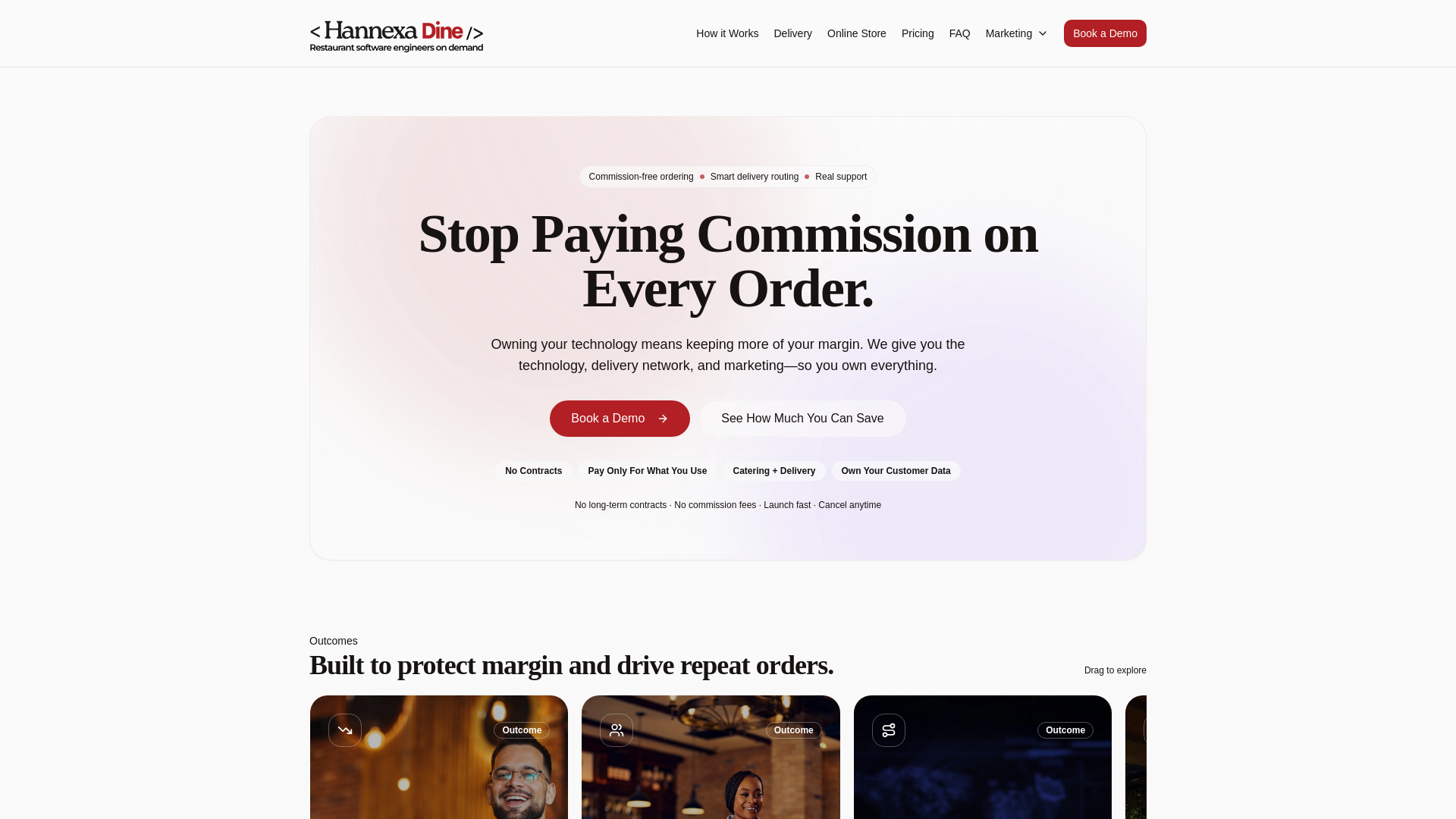 website screenshot of https://hannexadine.com/