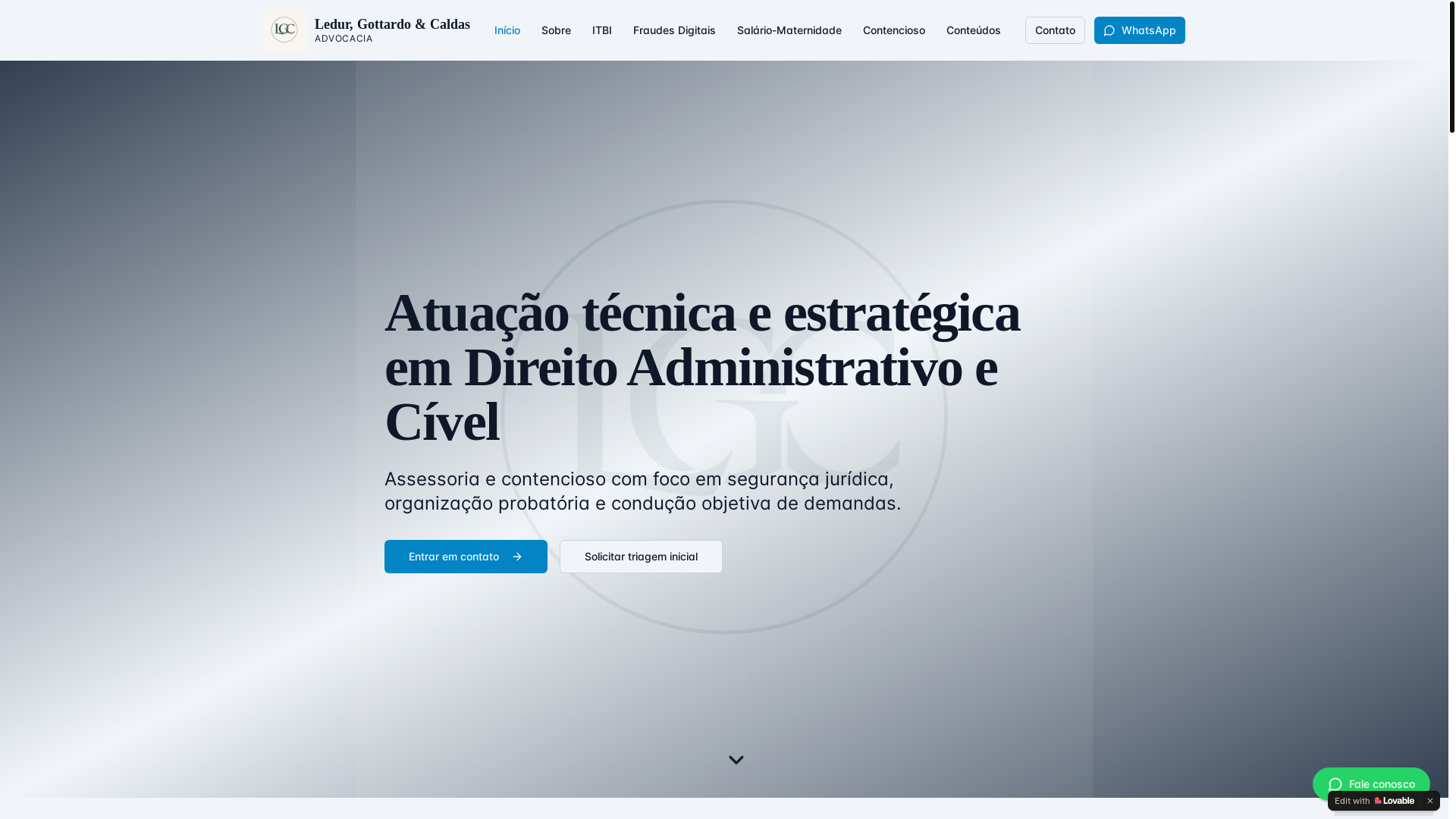 website screenshot of https://ledurgottardocaldas.com/