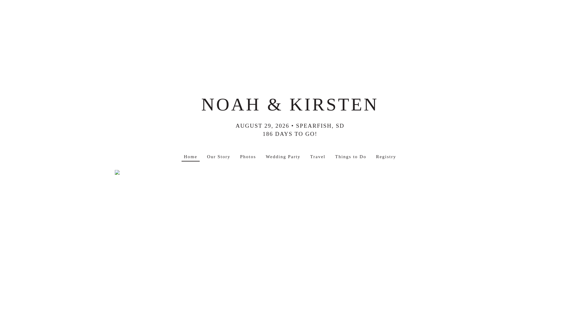 website screenshot of https://noahandkirstenhobbs.com/