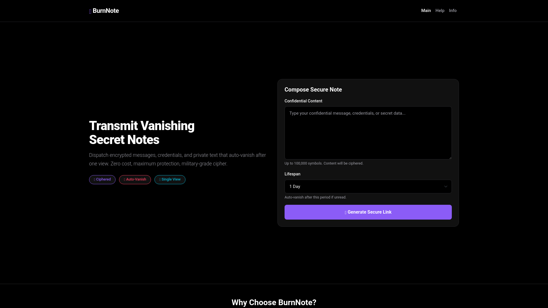 website screenshot of https://prvinote.cc/
