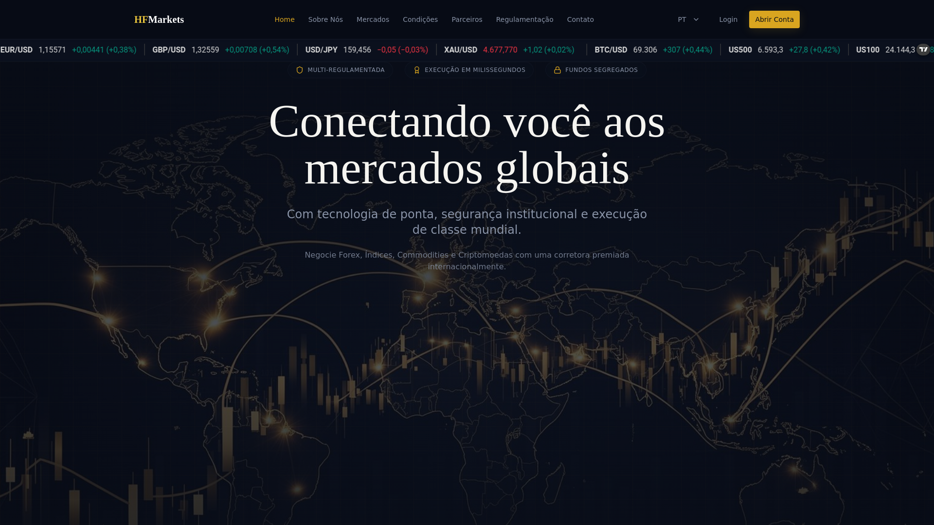 website screenshot of https://hfmarketsfx.com